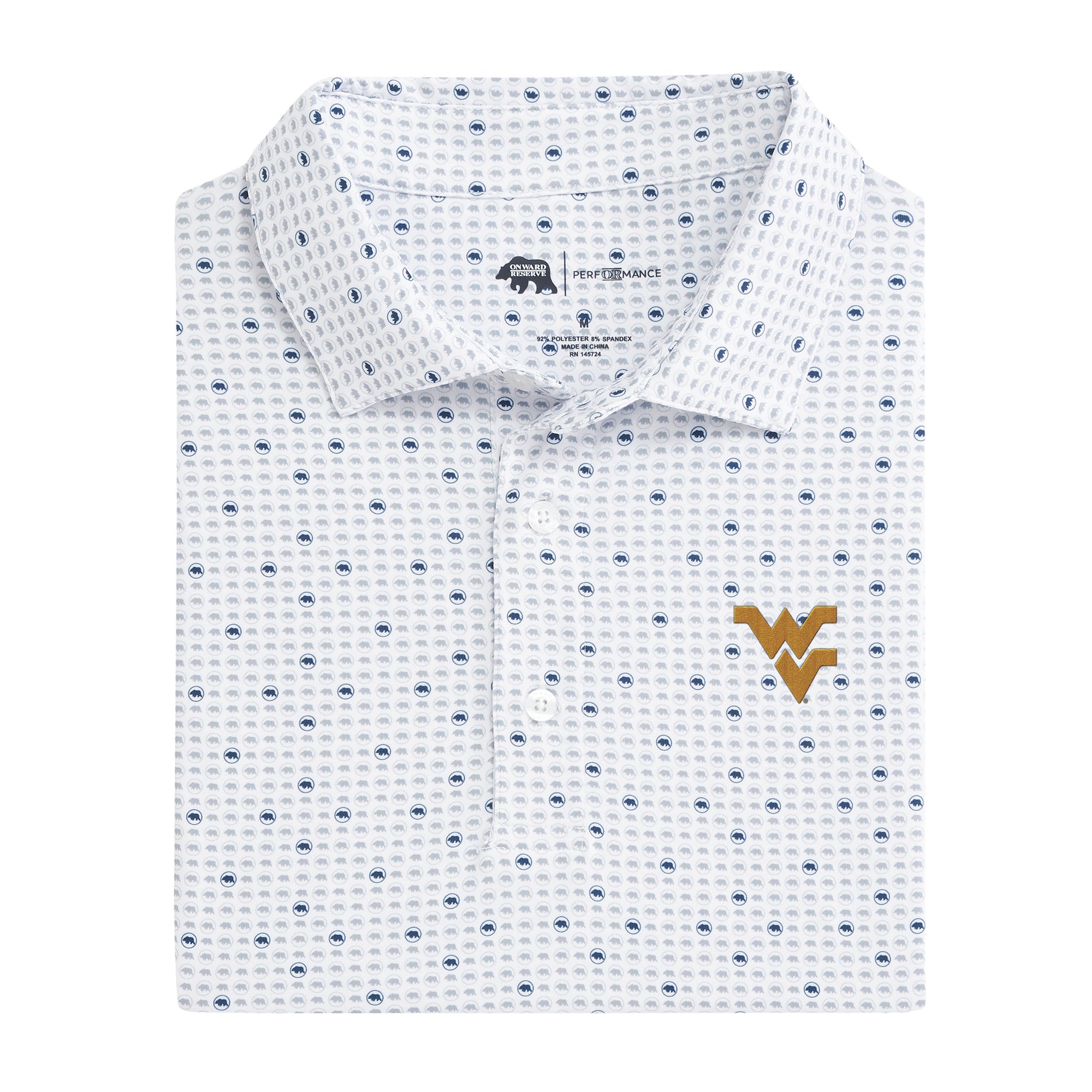 West Virginia Tour Logo Printed Performance Polo Shirt - Moisture Wicking, Breathable Golf & Travel Apparel for Men