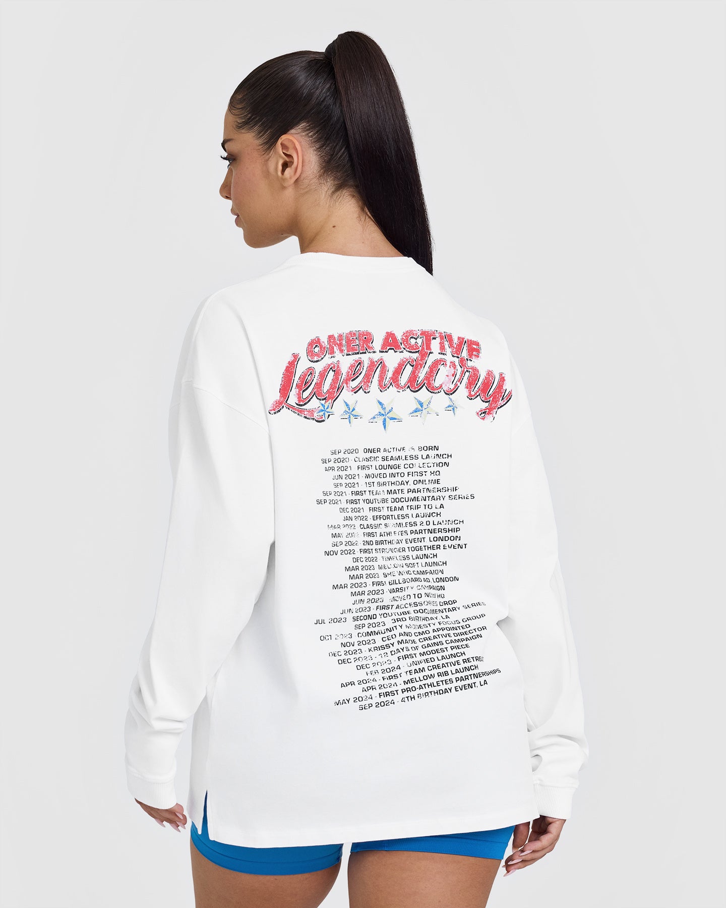 Vintage Graphic Washed Long Sleeve T-Shirt for Women | Distressed White Cotton Tee | Casual Streetwear, Music Festival Outfit & Layering Essential