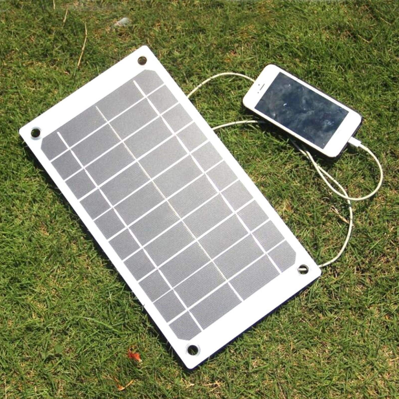 EVTSCAN 7.5W 5V Monocrystalline Solar Panel Charger - Portable Solar Power Bank for Outdoor Camping, Hiking, Emergency Power Supply & USB Device Charging