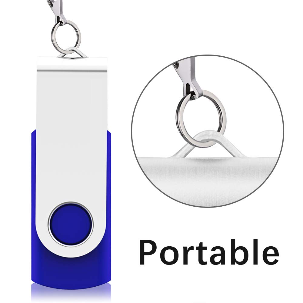 50 Pack 4GB USB 2.0 Flash Drives Bulk - Blue Thumb Drives Memory Sticks for School, Office, Data Storage & File Sharing