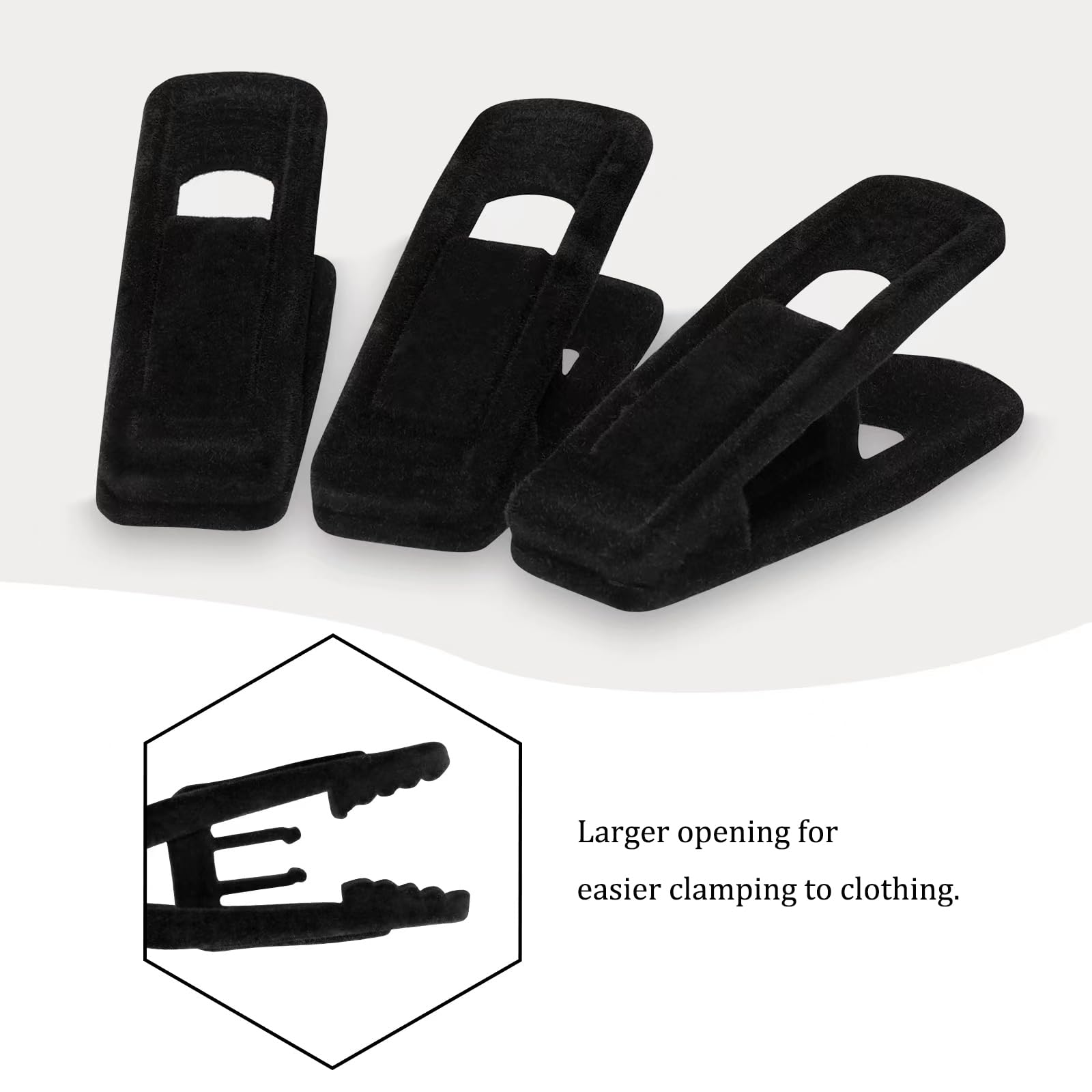 50-Pack Velvet Hangers with Clips - Heavy Duty Black Pants Hangers, Strong Flocked Clips for Slim Clothes - Space Saving Closet Organizer for Dresses, Skirts, Pants & Delicate Garments