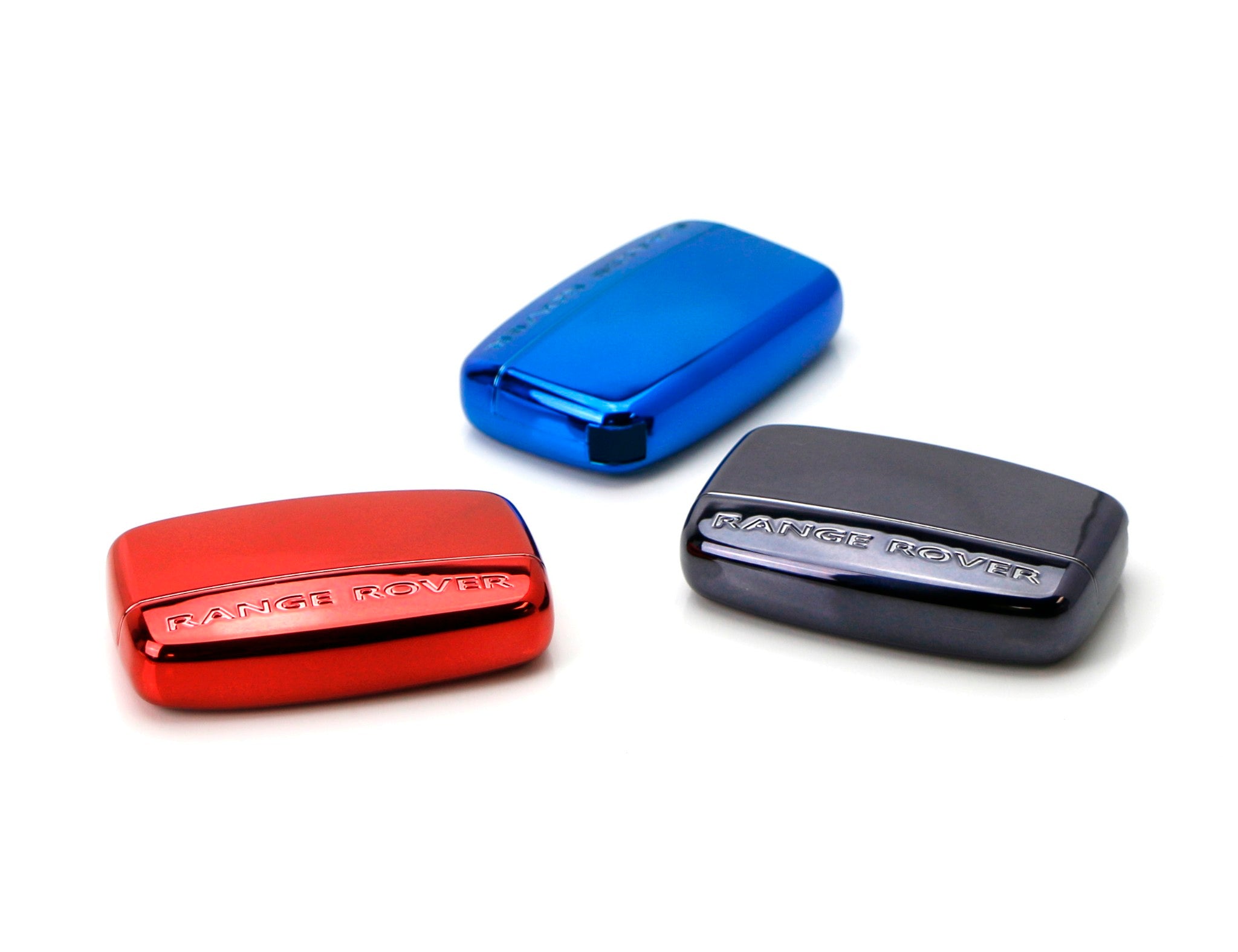 Premium Chrome Blue TPU Key Fob Cover for 2010-2016 Land Rover Keyless Smart Key - Durable Protection & Stylish Design for Everyday Use
