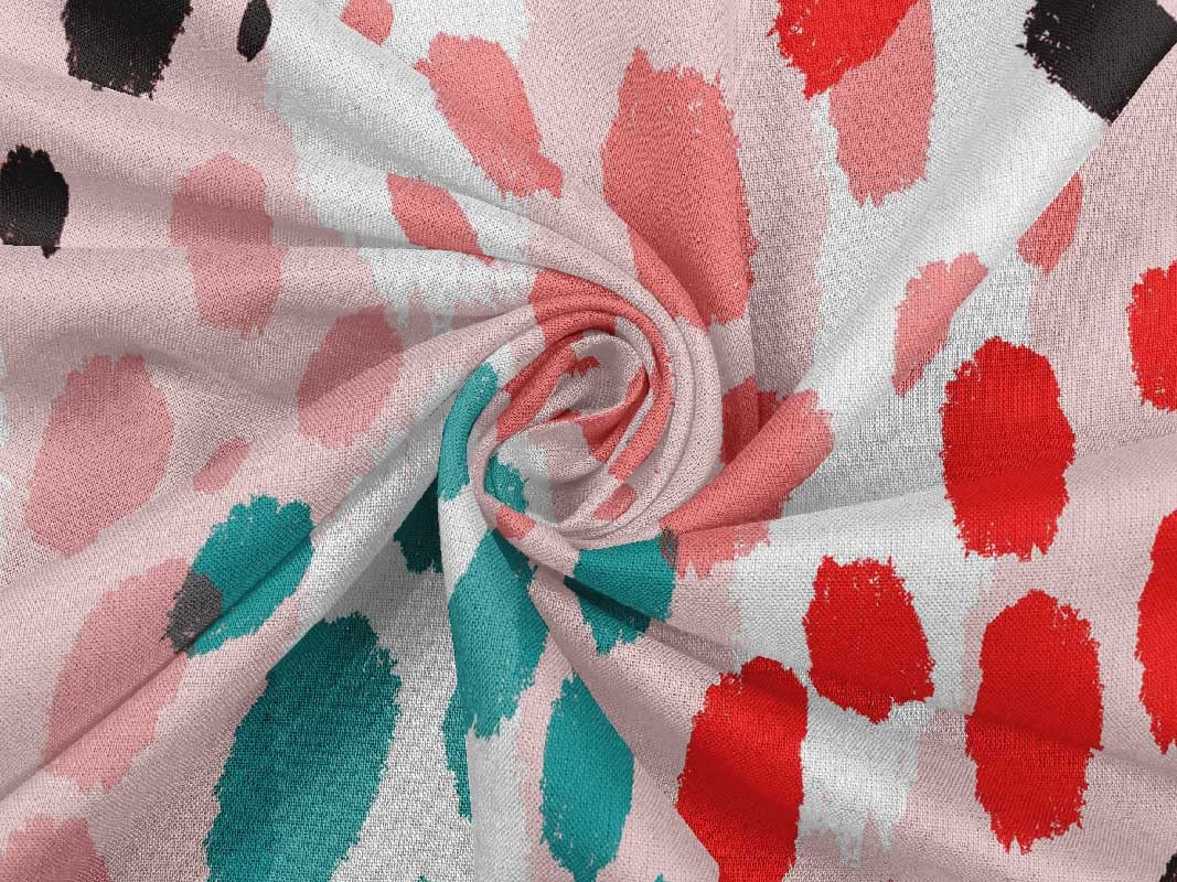 oneOone Rayon Pastel Pink Animal Print Fabric by The Yard - 56 Inch Wide Soft Dress Material for DIY Clothing, Costumes & Home Decor Projects