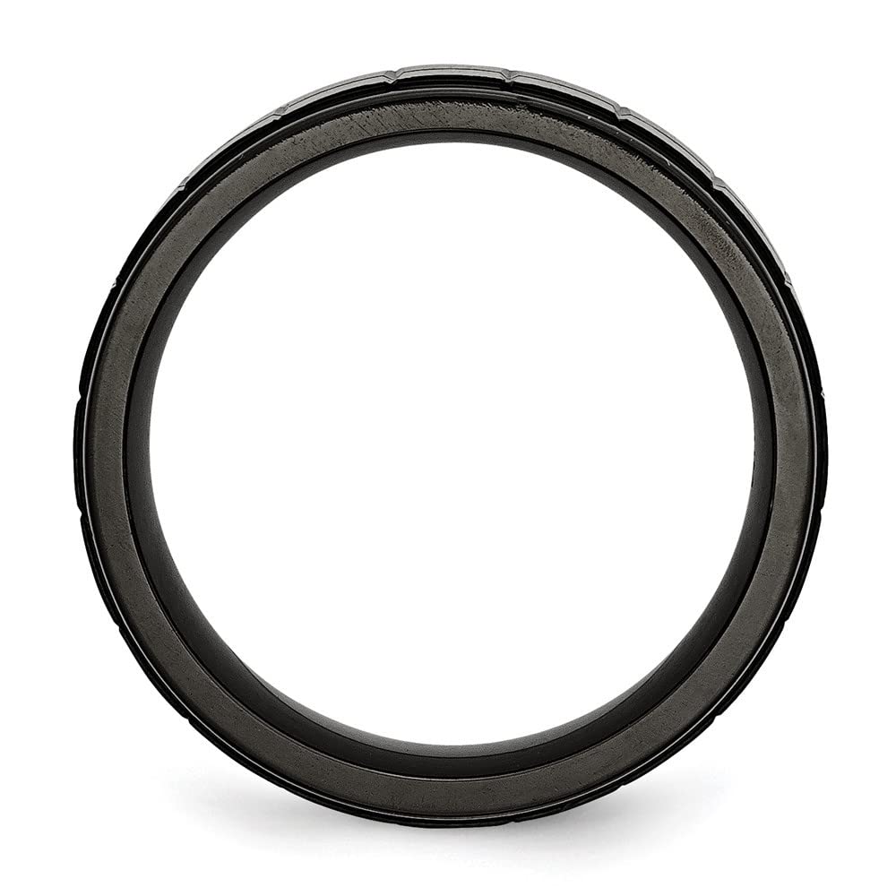 Diamond2Deal Titanium 9mm Black Plated Wedding Band Ring for Men - Durable Comfort Fit Wedding Ring for Groom, Engagement, Anniversary & Special Occasions