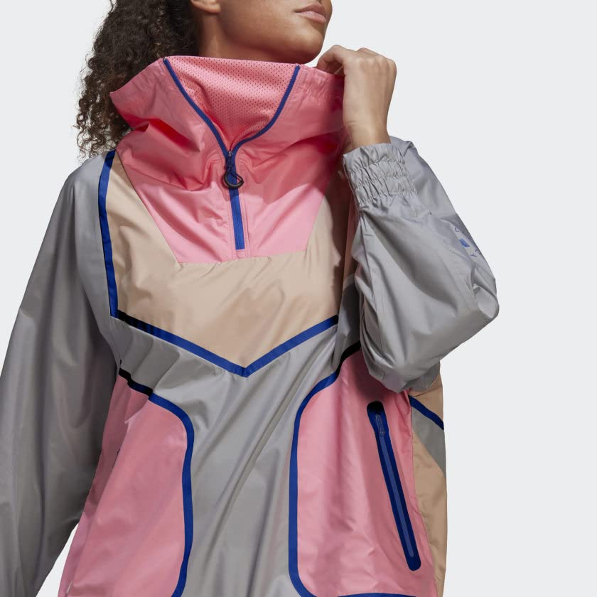 Adidas by Stella McCartney Women's Half Zip Running Jacket - Lightweight Athletic Pullover for Workouts & Outdoor Activities
