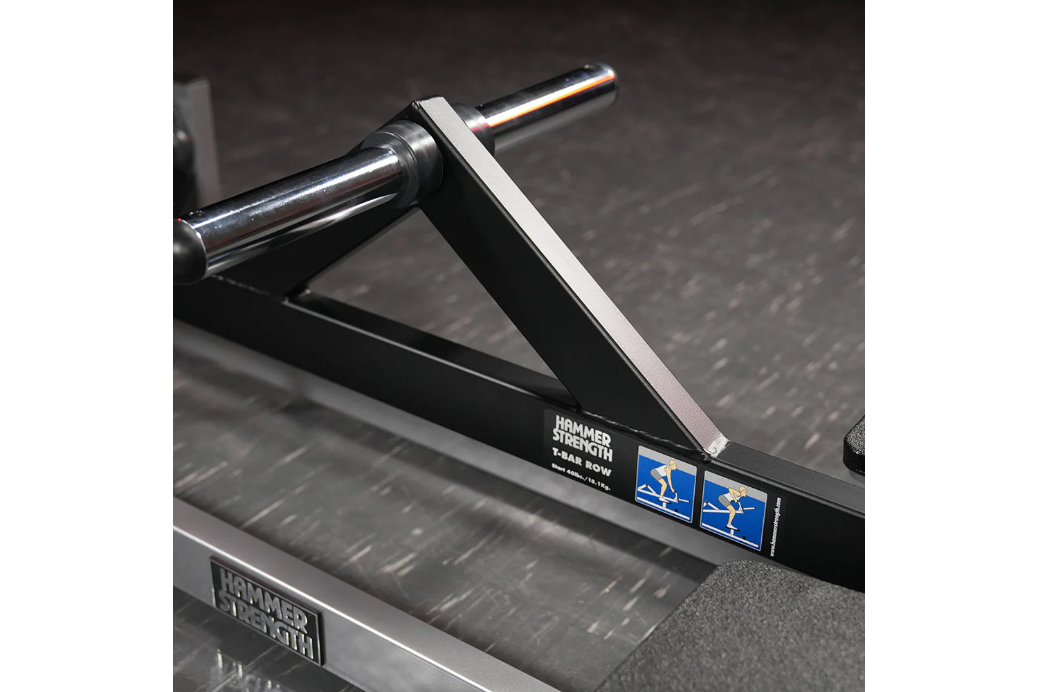 Hammer Strength Plate Loaded T-Bar Row Machine - Heavy Duty Home Gym Equipment for Back Workouts - Perfect for Strength Training & Muscle Building in Home Gym or Commercial Fitness Center