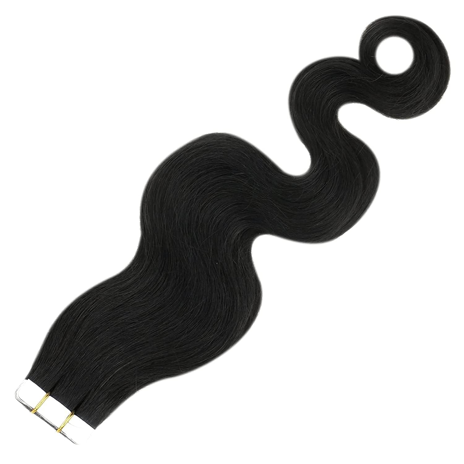 30 Inch Long Wavy Human Hair Extensions - Brazilian Body Wave Skin Weft Tape Hair - 100g 40pcs - Natural Black & #4 Dark Brown - Adhesive Tape for Hair Extensions - Perfect for Volume Boost, Styling & Special Occasions