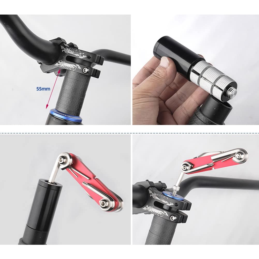 30mm Aluminum Alloy Bike Stem Riser - Bicycle Fork Stem Extender & Handlebar Raiser Adapter for Road & Mountain Bikes - Perfect for Comfort Adjustments and Improved Riding Posture