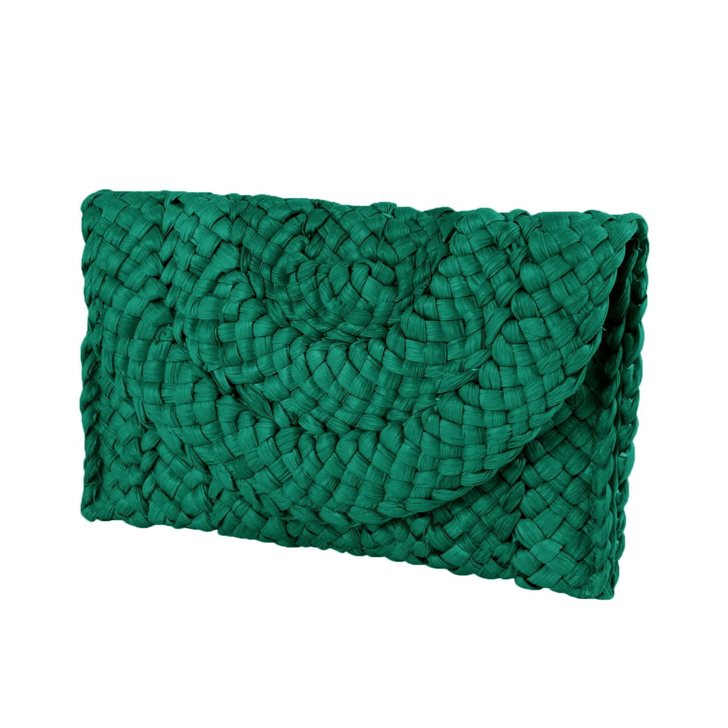 Women's Straw Clutch Purse - Woven Shoulder Bag for Summer Beach, Travel & Party | Eco-Friendly Handmade Envelope Wallet for Women | Perfect for Vacation, Wedding & Outdoor Events