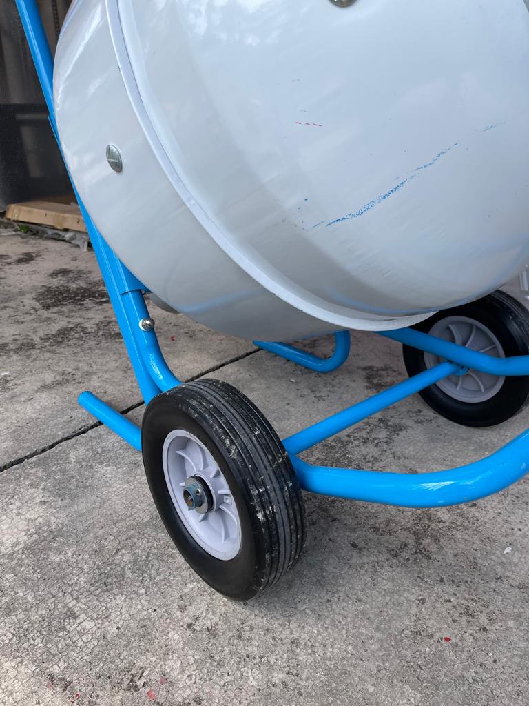 160L 240V Electric Cement Mixer with Motor - Blue & White (Model CMX HGJ160E) | Perfect for DIY Home Projects, Construction, and Concrete Work