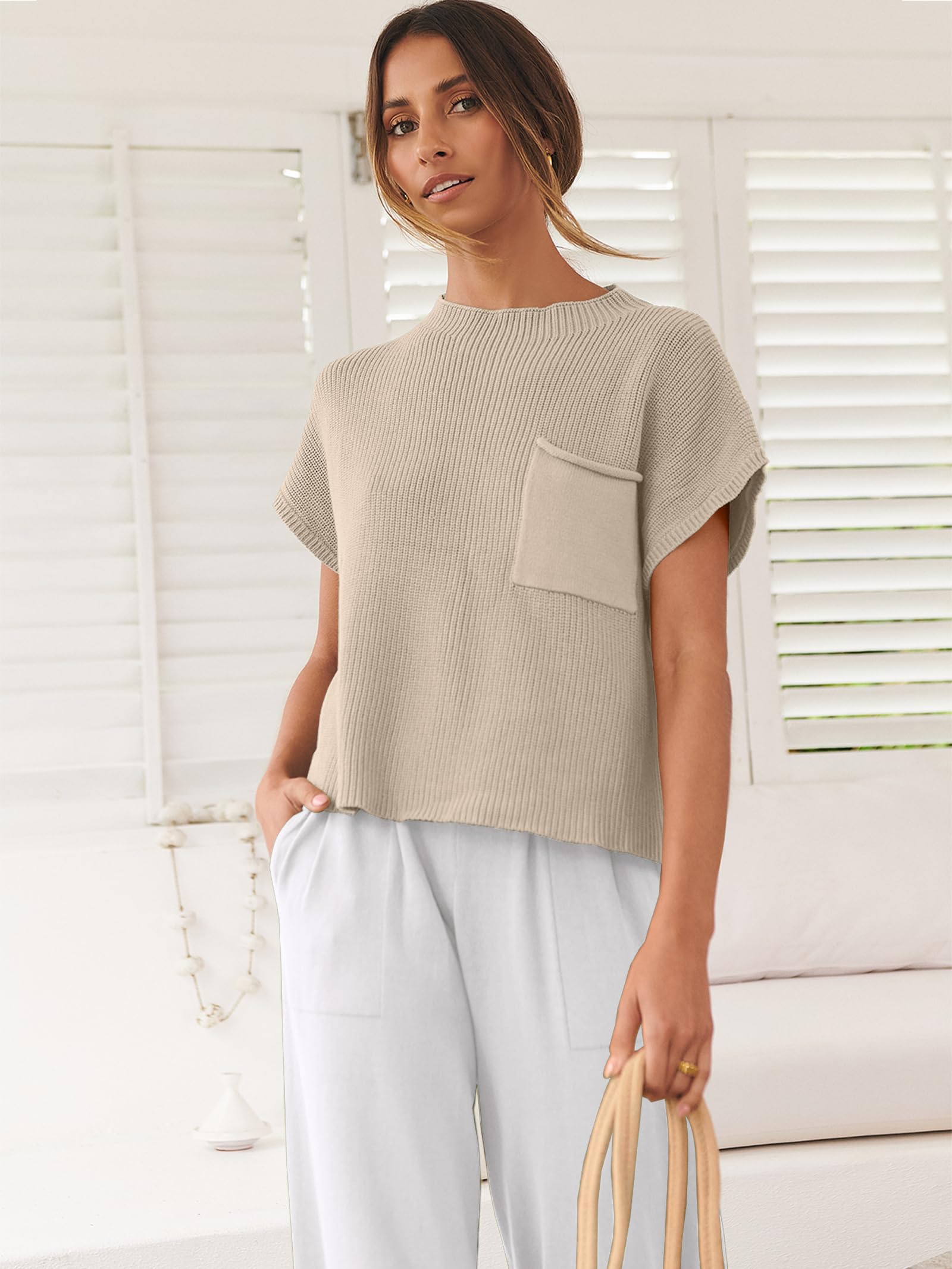 ANRABESS Women's Knit Sweater and High Waisted Pants Lounge Set - Cozy Two Piece Outfit for Fall, Winter, Home, Office & Casual Wear