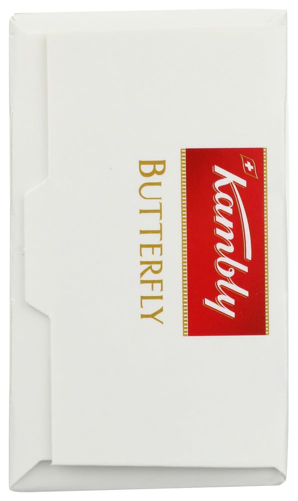 Kambly Butterfly Delicately Thin Butter Almond Biscuits - Crunchy Wafer Snack Crackers, 100g - Perfect for Tea Time, Office Snacks & Gift Boxes