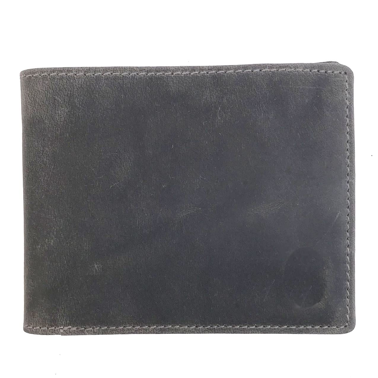 Genuine Washed Calf Leather RFID Blocking Bifold Wallet for Men with Coin Pocket & Secret Zippered Pocket - Premium Men's Wallet (Black) - Perfect for Everyday Use, Travel & Business