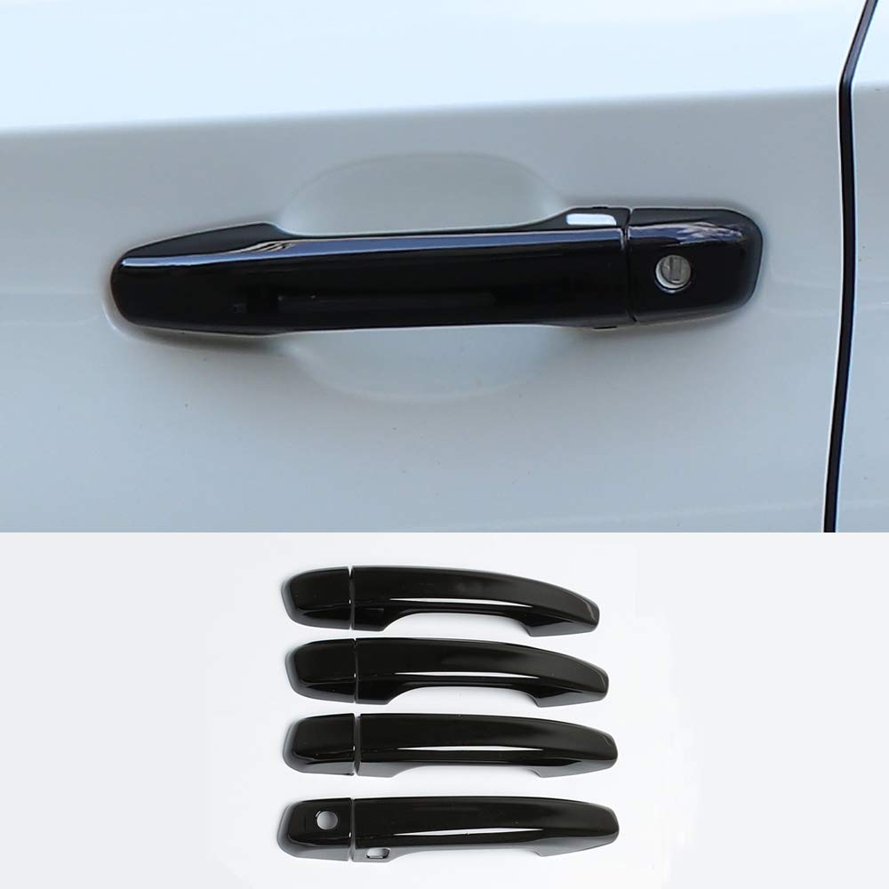 Gloss Black Car Door Handle Cover Trim for Honda Accord 10th Gen 2018-2019 | Exterior Accessories with Keyless Entry Holes | Upgrade & Protect Your Vehicle's Style