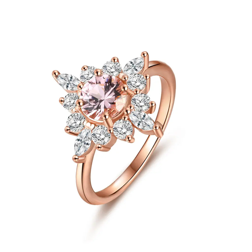Anna Ring Blush - Elegant Rose Gold Plated Fashion Ring for Women | Perfect for Date Night, Parties & Everyday Wear