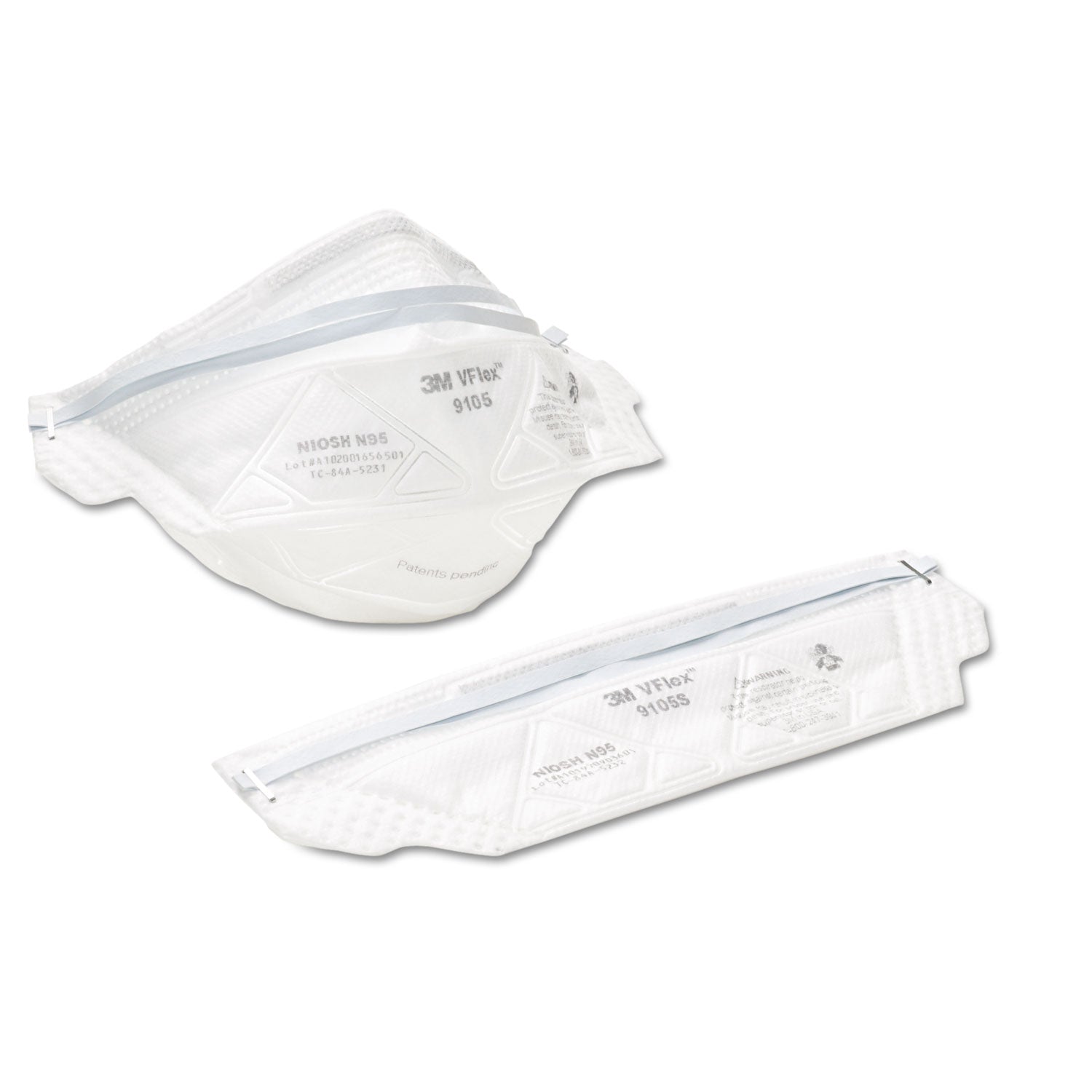 3M™ VFlex N95 Particulate Respirator Mask - Standard Size, 50-Pack - Dust Protection for Construction, Woodworking & DIY Projects