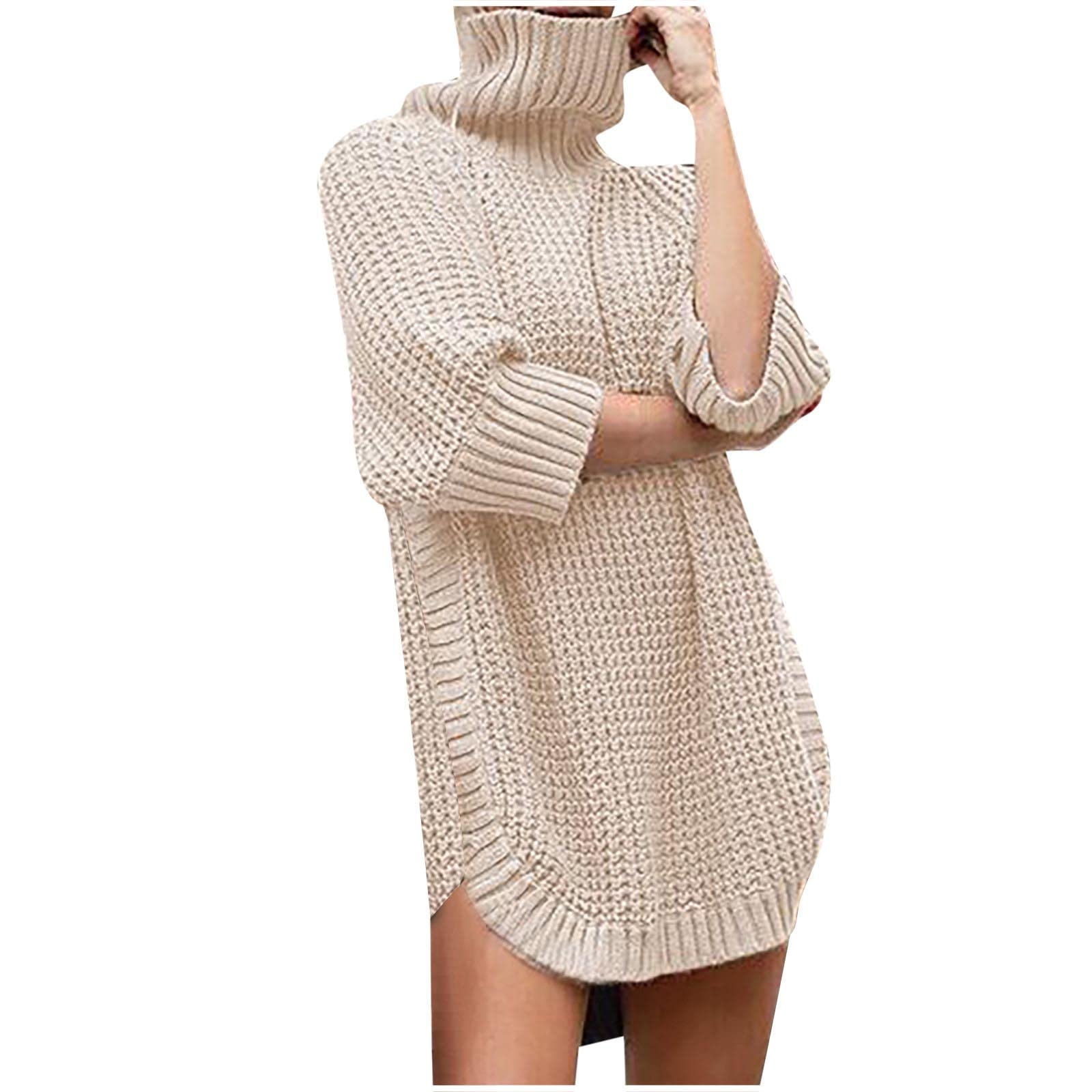 Women's Lightweight 3/4 Sleeve Turtleneck Sweater - Soft Waffle Knit Pullover Top for Casual Wear | Cozy Fall & Winter Fashion, Office Outfits, and Weekend Layering
