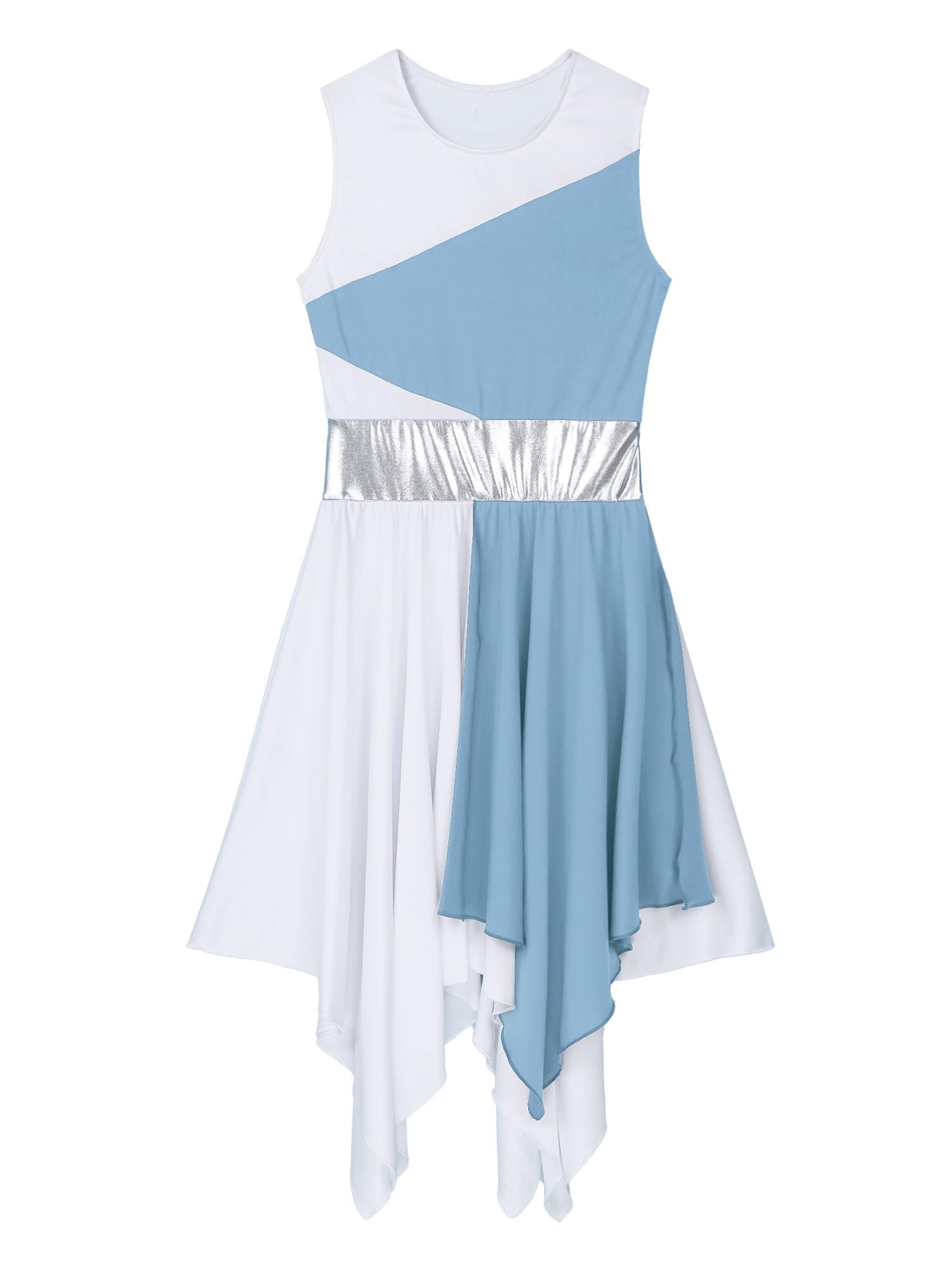 SEO-Optimized Liturgical Sleeveless Praise Dance Tunic for Women - Cut Out Lyrical Worship Overlay Dance Costume for Church Performances and Worship Events