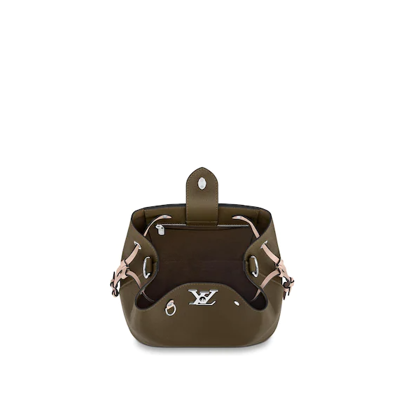 Louis Vuitton LockMe Bucket Bag - Laurier Toffee & Black Leather Handbag for Women | Perfect for Work, Travel & Everyday Use