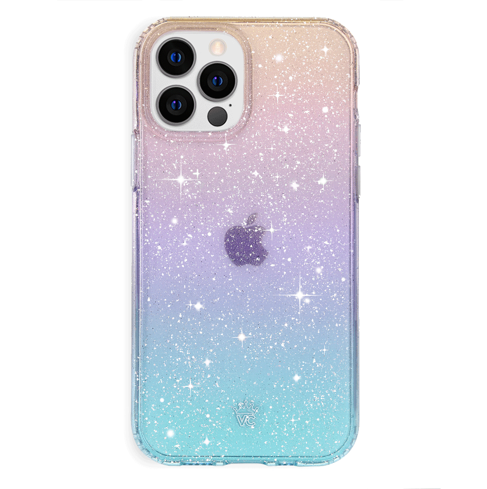 Ombre Stardust Glitter iPhone Case - Sparkling Protective Cover for iPhone 13/14/15 - Trendy Fashion Accessory for Women & Girls - Perfect for Parties, Daily Use & Gift Giving