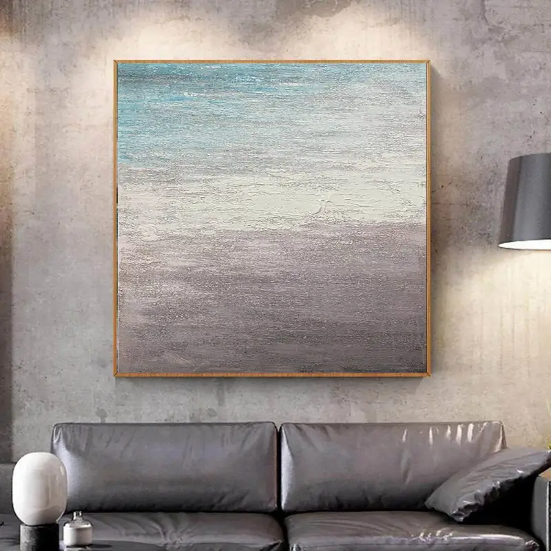 Ocean and Sky Painting #OS 007 - Handmade Canvas Wall Art for Home & Office Decor - Perfect for Living Room, Bedroom or Gift