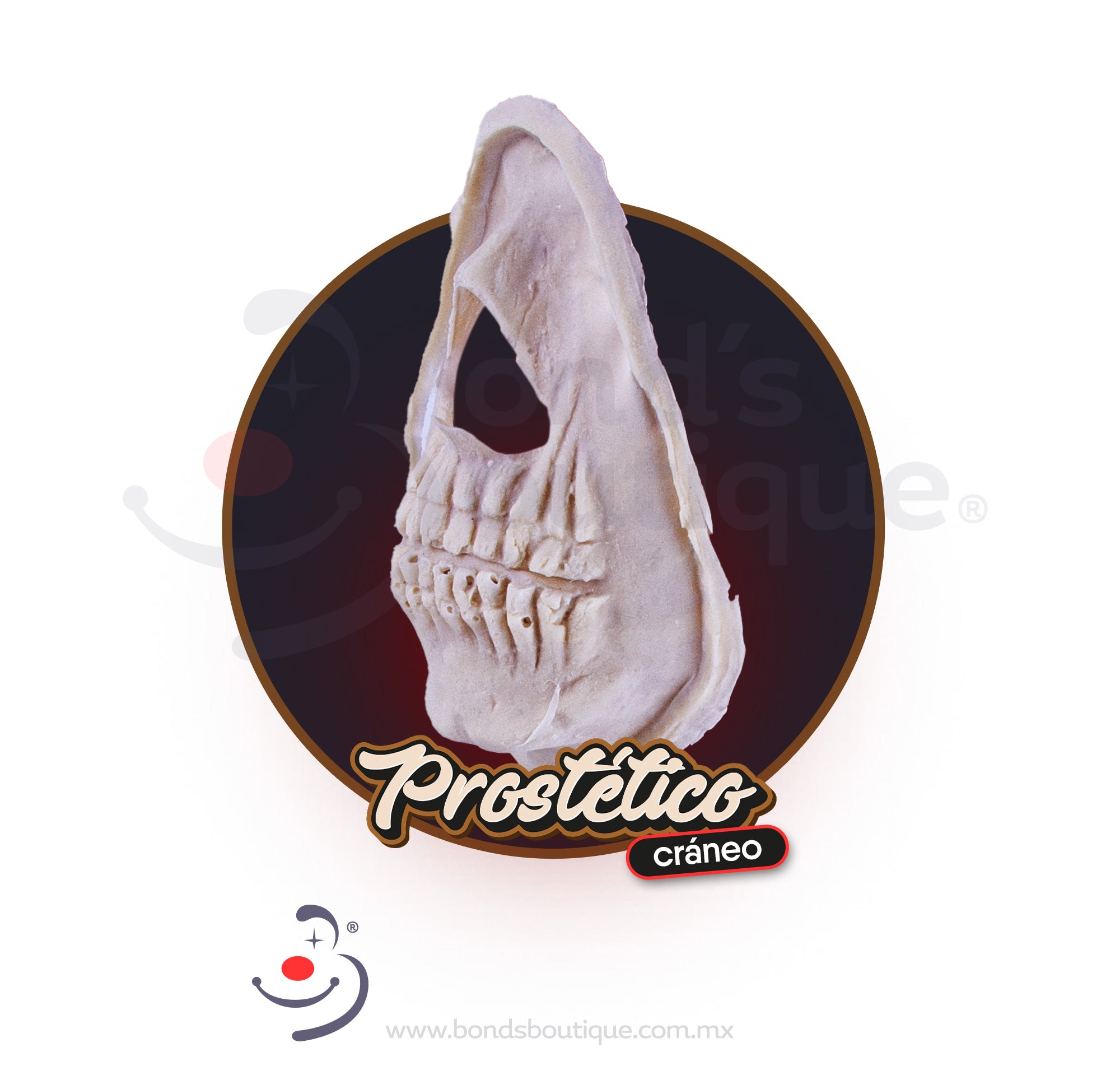 Skull Prosthetic Bonds - High-Quality Dental Prosthetics for Halloween & Cosplay - Perfect for Costume Parties & Theatrical Makeup