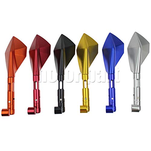 Yamaha MT-07 MT-09 FZ-07 FZ1 FZ6 FZ8 CNC Aluminum Rearview Mirrors - Black Motorcycle Scooter Accessories for Enhanced Safety & Style | Perfect for Street Bikes & Commuting