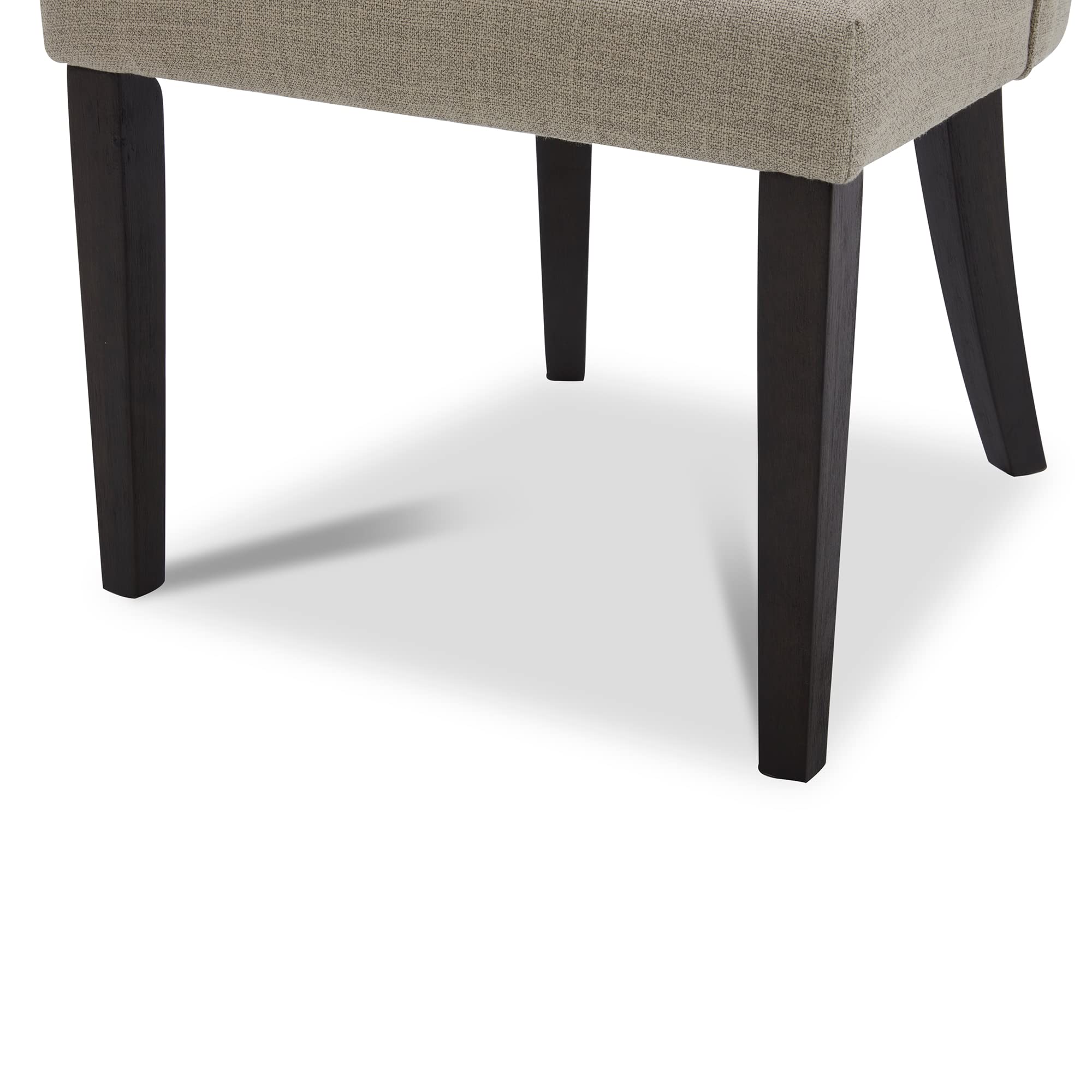 CHITA Farmhouse Tufted Dining Chairs Set of 2 - Modern Upholstered High Back Fabric Dining Room Chairs in Flax Beige - Perfect for Kitchen, Dining Room, and Farmhouse Decor