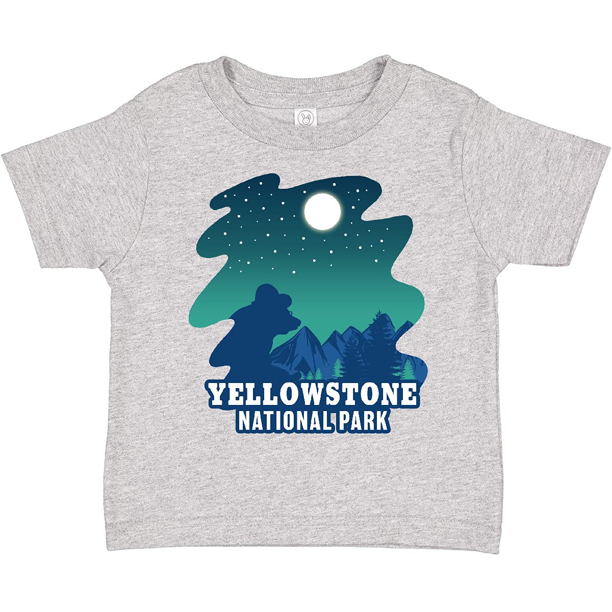 Yellowstone National Park Bear & Starry Night Toddler T-Shirt - Cute Graphic Tee for Kids - Perfect for Family Vacations & Outdoor Adventures