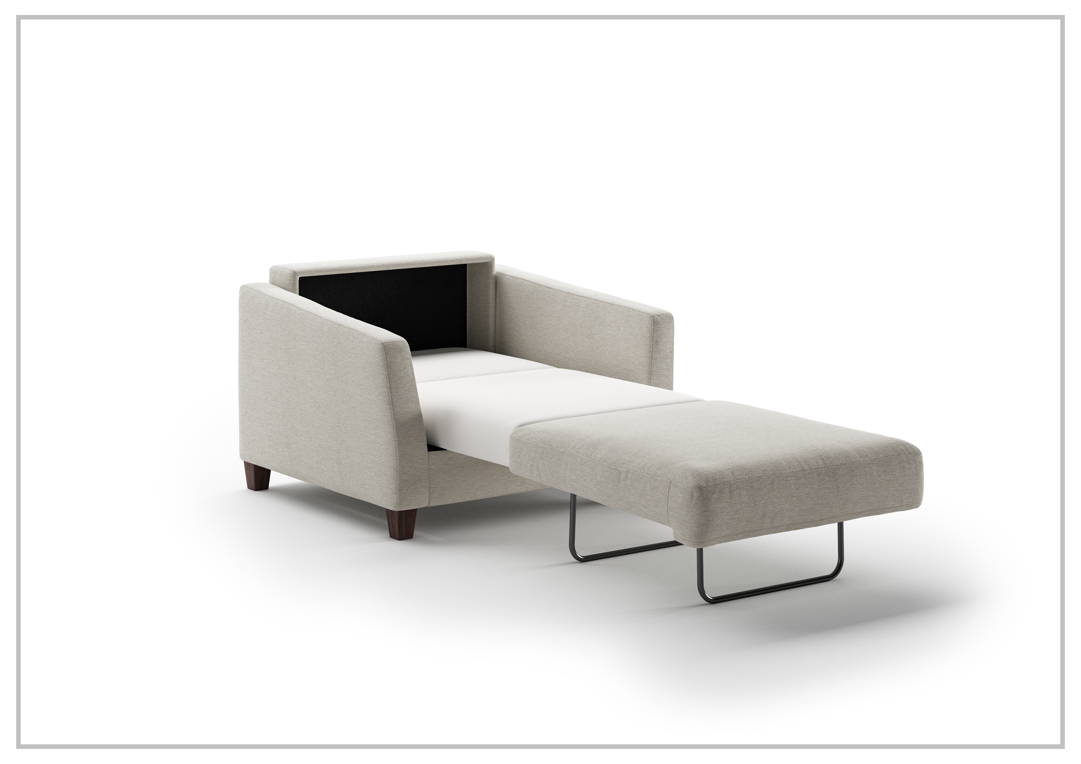 Luonto Monika Fabric Chair Cot Sleeper Sofa Bed - Convertible 3-in-1 Furniture for Small Spaces | Multiple Color Options | Perfect for Guest Rooms, Apartments & Dorm Rooms