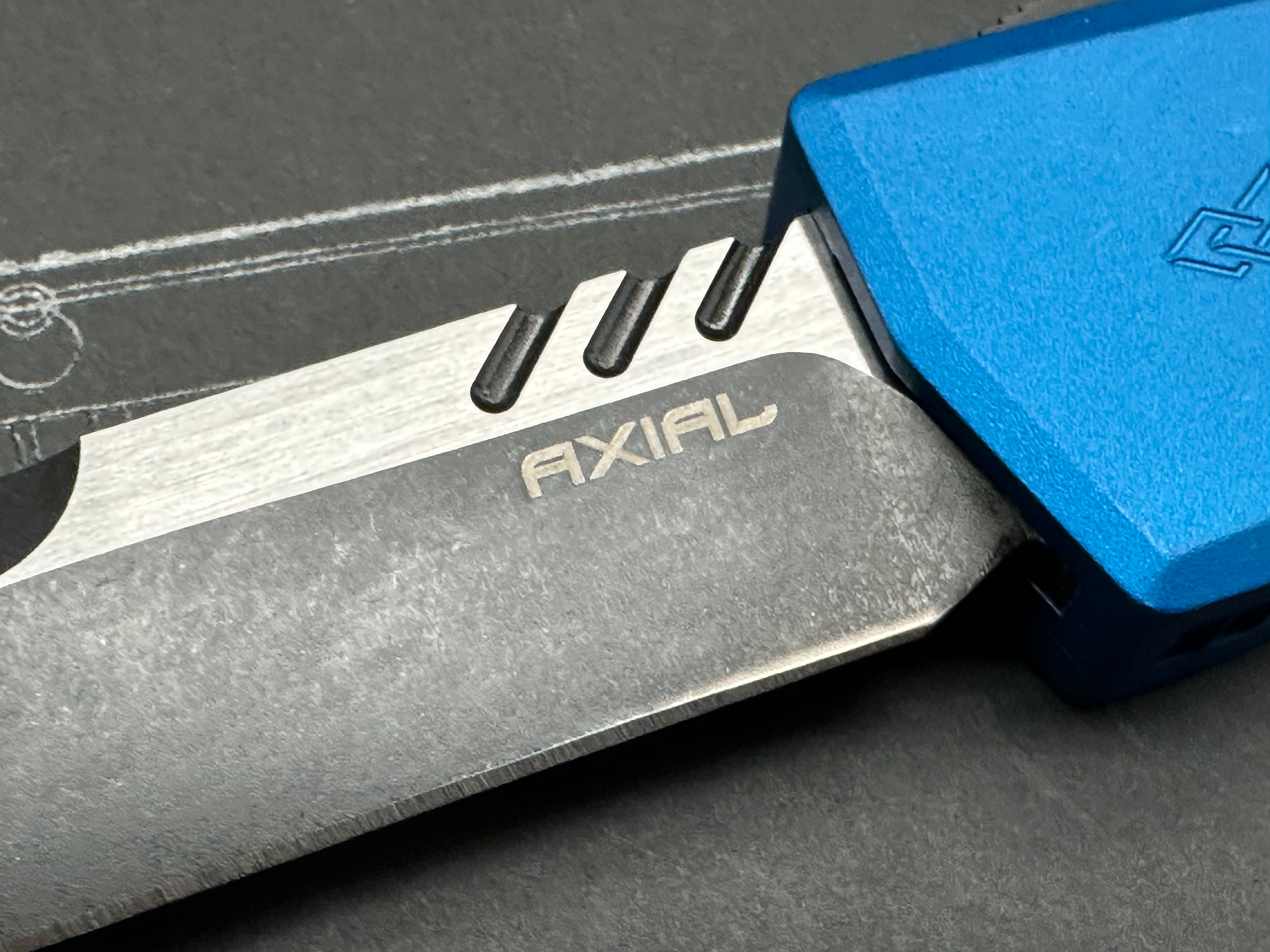 Axil Shift Blue Aluminum S35VN Out-The-Front Knife - EDC, Tactical & Outdoor Survival Tool