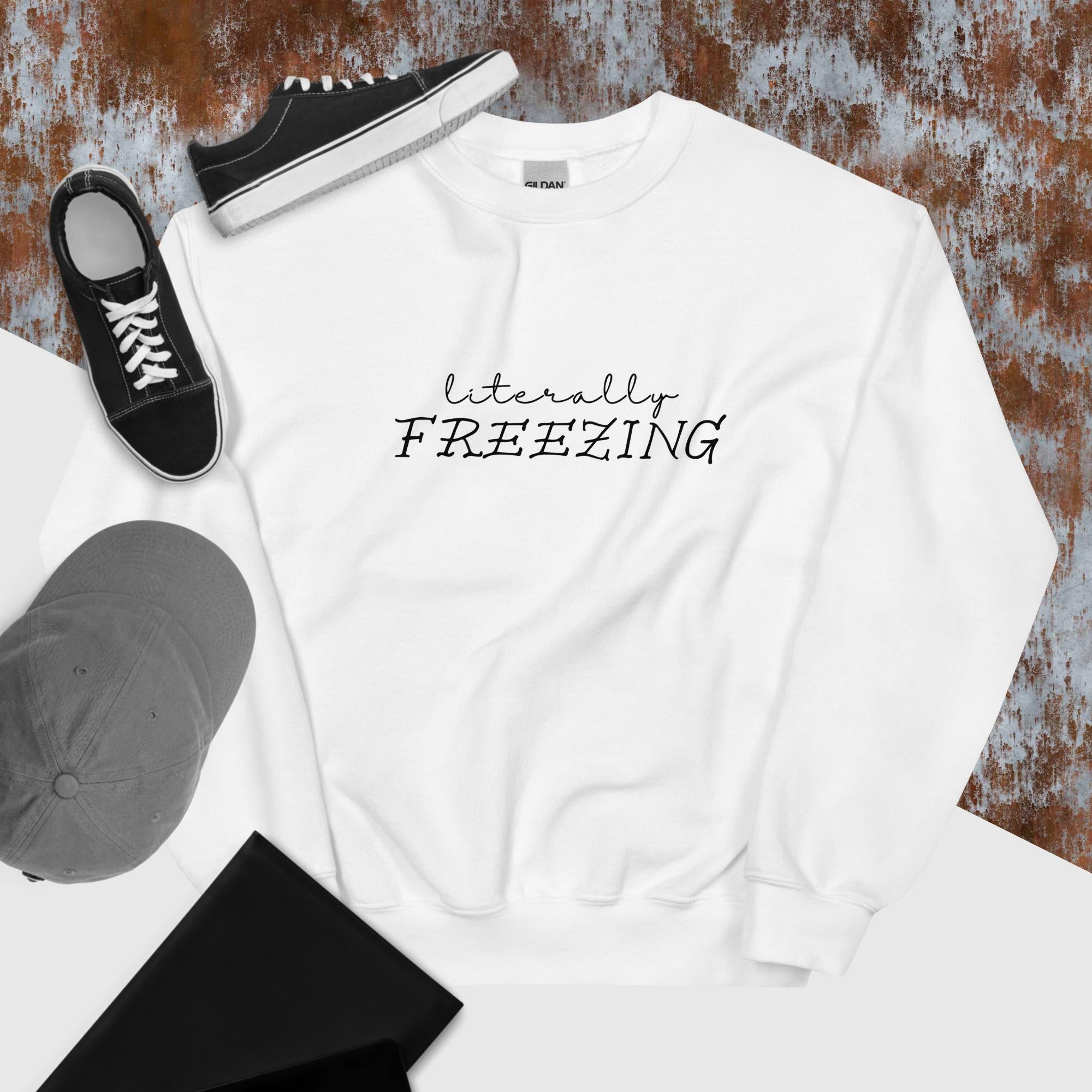 Unisex Freezing Sweatshirt - Cozy Winter Pullover for Men & Women | Perfect for Cold Weather, Outdoor Activities & Casual Wear