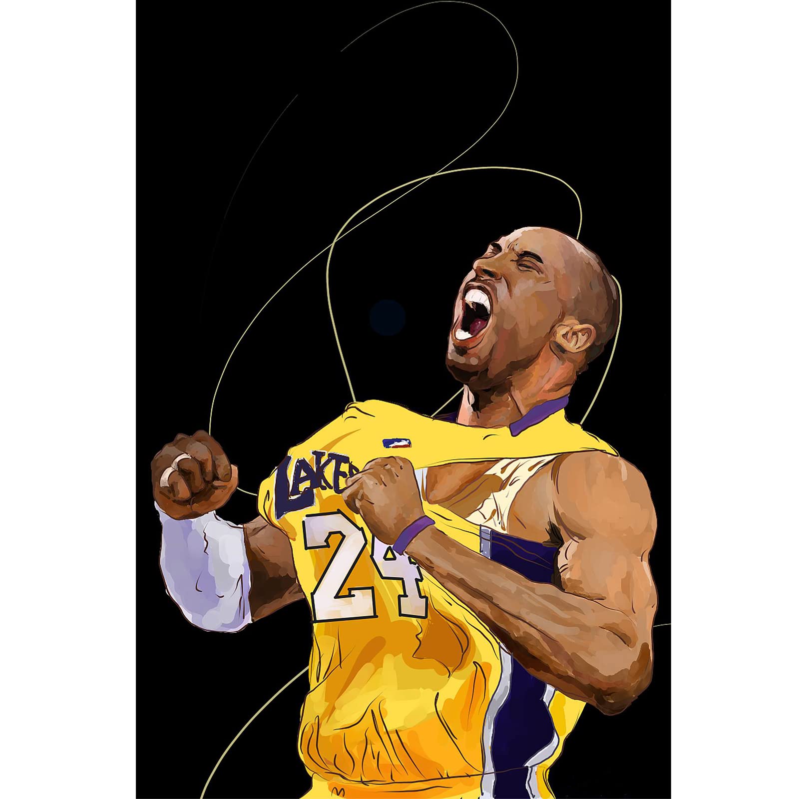 Kobe Bryant Canvas Poster - Basketball Wall Art for Living Room & Gifts