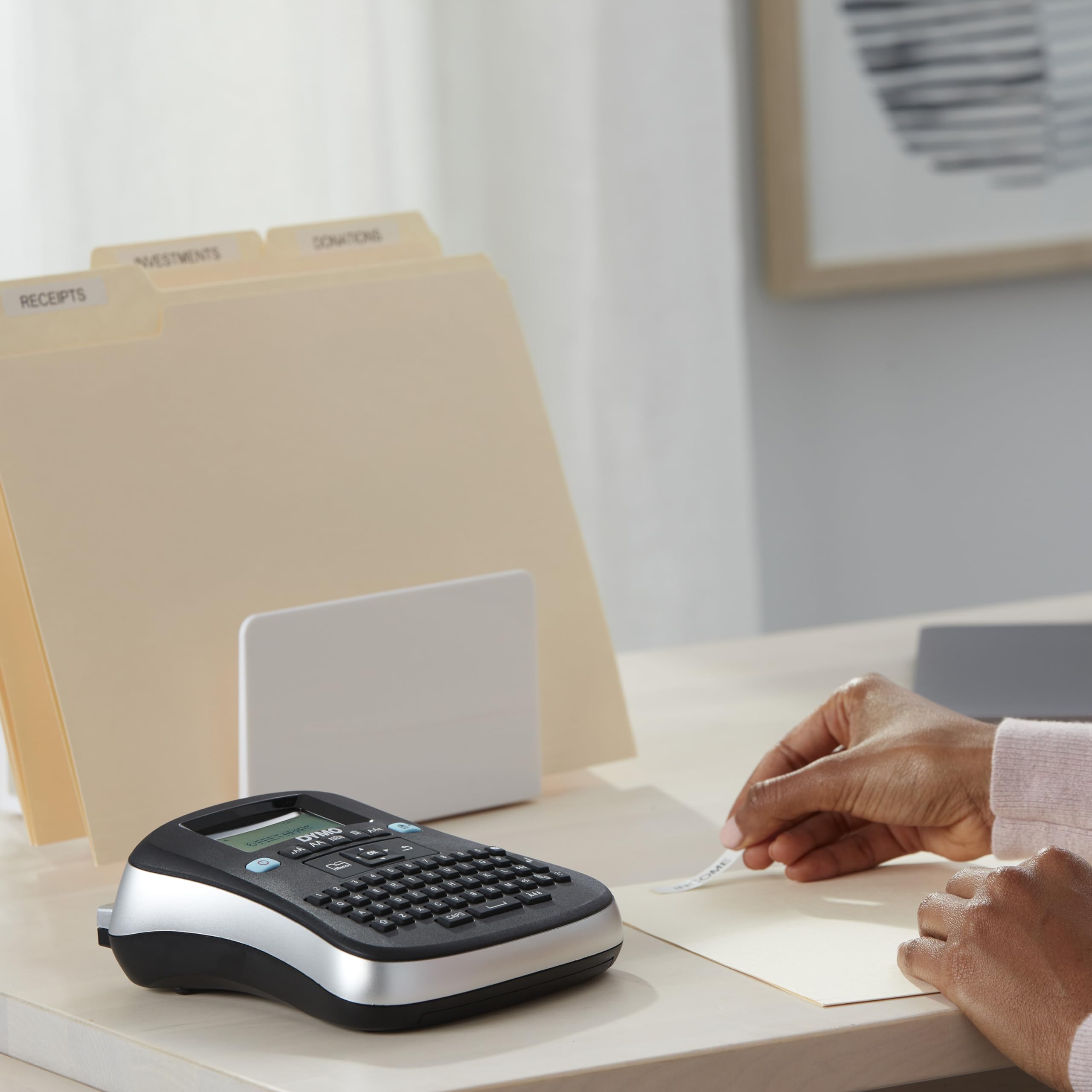 DYMO LabelManager 210D Portable Label Maker with QWERTY Keyboard & Large Display - Easy-to-Use Desktop Label Printer for Home, Office & Business Organization | Perfect for Filing, Storage, Shipping & Inventory Management
