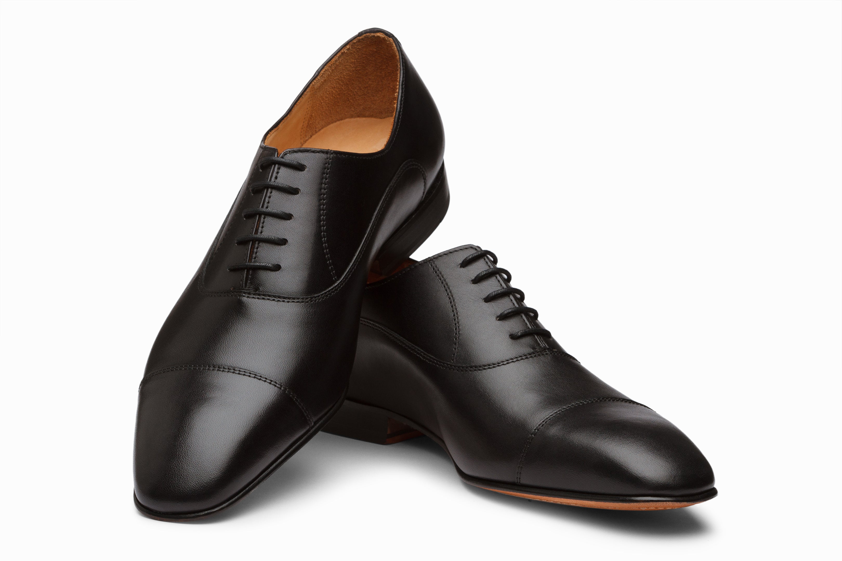 Black Captoe Oxford Dress Shoes for Men - Classic Formal & Business Attire | Perfect for Weddings, Office & Special Occasions