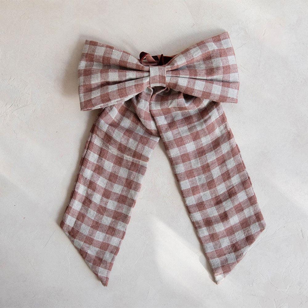 Gingham Bow Hair Accessories - Cute Hair Bows for Women & Girls - Perfect for Weddings, Parties & Everyday Style