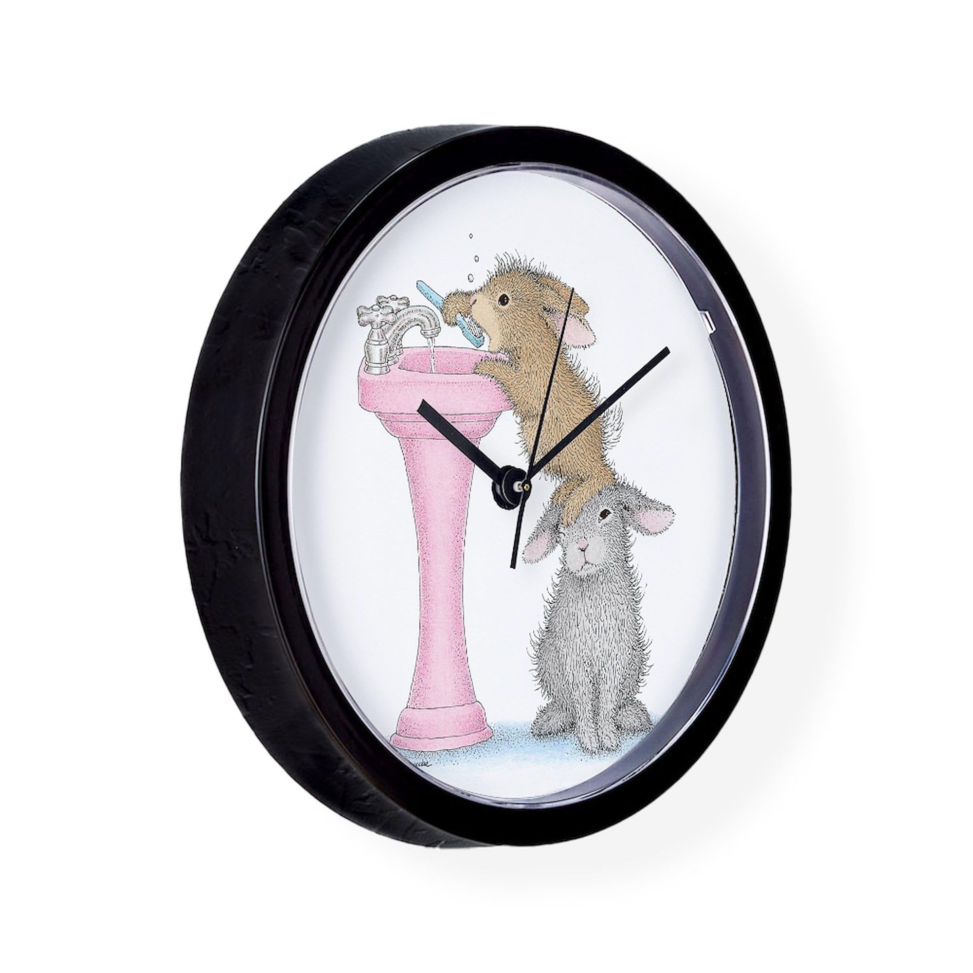 Bunny Lift 10 Inch Wall Clock - Decorative Home & Office Wall Clock for Living Room, Kitchen, Bedroom - Perfect for Easter Decor, Farmhouse Style & Gift Giving