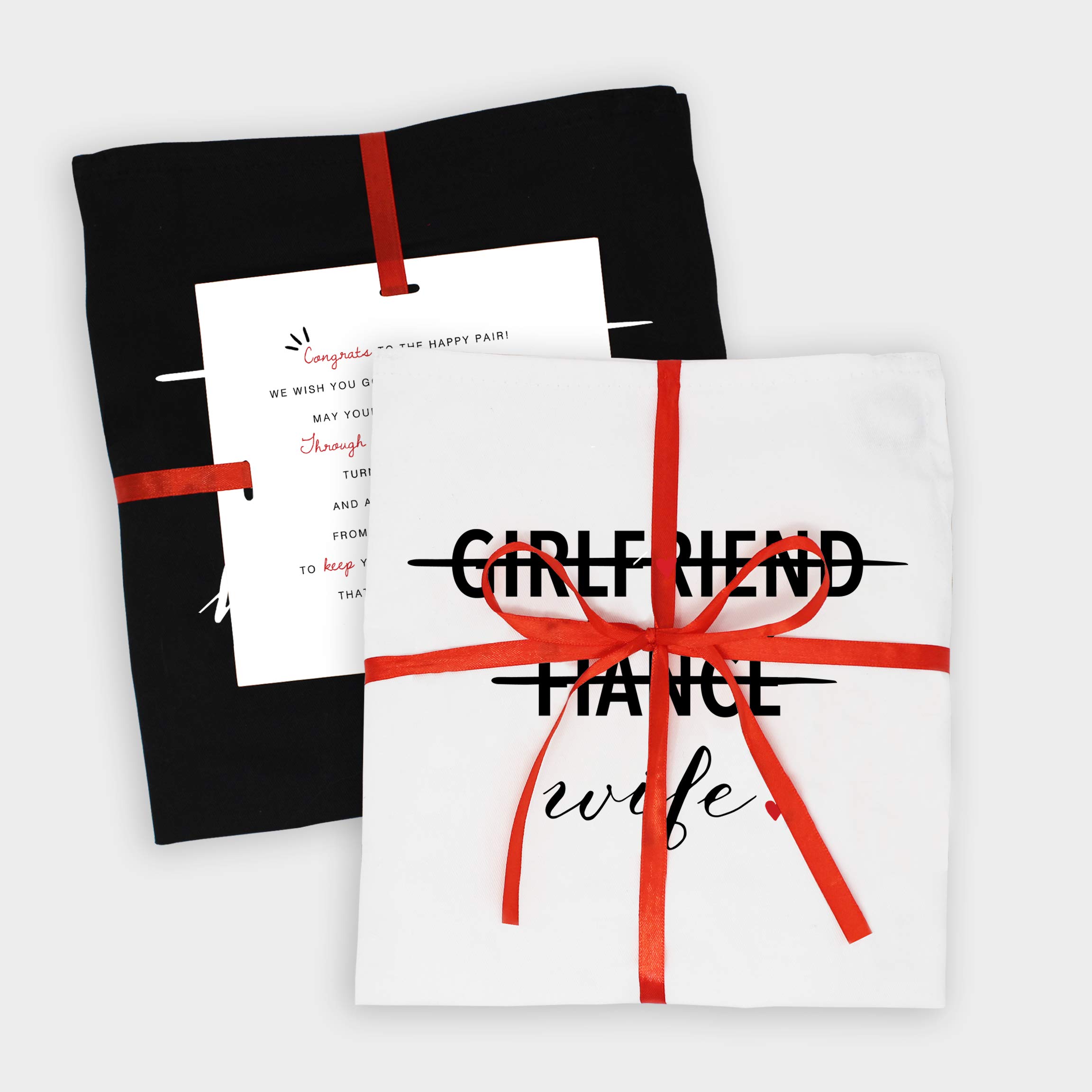 Prazoli His and Hers Aprons Set for Couples - Matching Kitchen Aprons for Boyfriend, Fiance, Husband & Girlfriend, Fiance, Wife - Perfect for Engagement, Bridal Shower, Wedding Registry Gifts - Ideal for Cooking, Baking, BBQ and Romantic Date Nights at Home