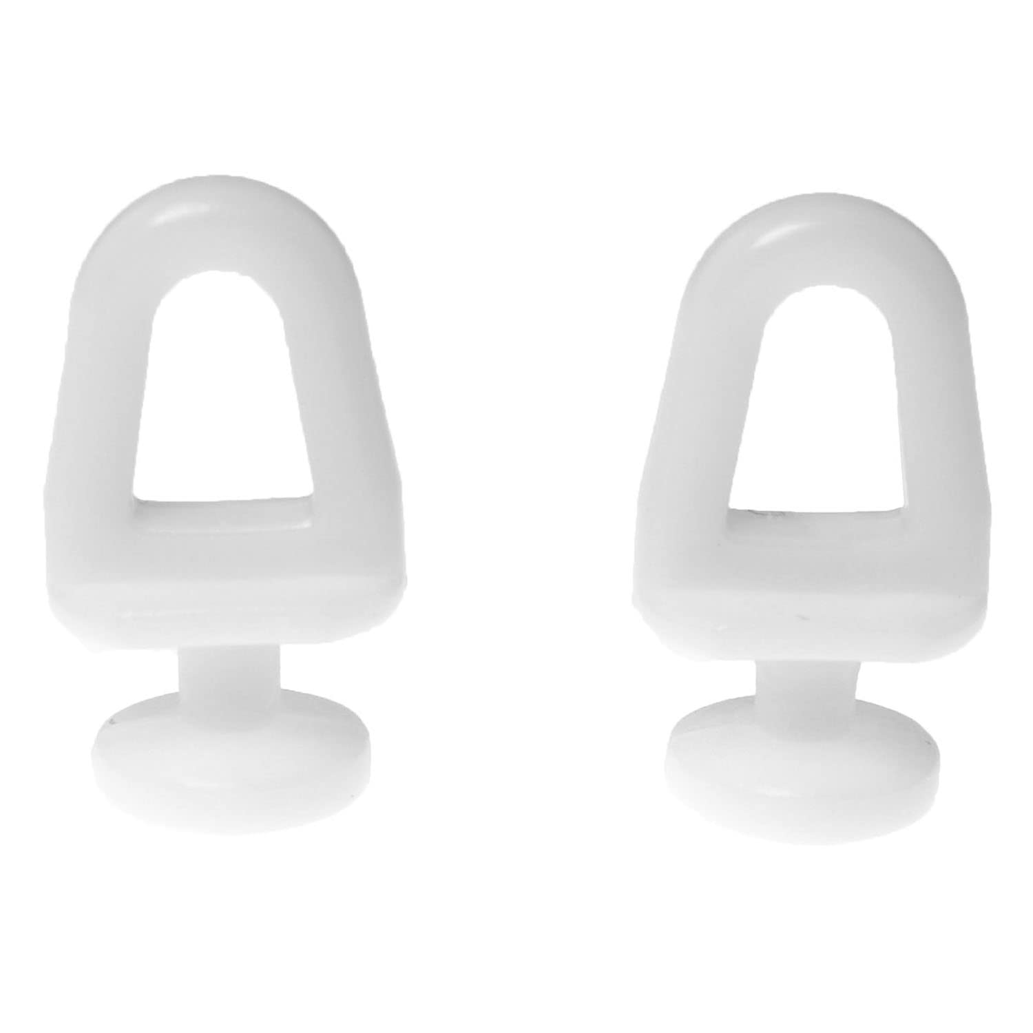 RLECS 100pcs White Plastic Curtain Track Carrier Wheels - Smooth Gliding Rollers for Rail Systems, Durable Curtain Hooks & Hangers - Perfect for Home Window Treatments & Room Dividers
