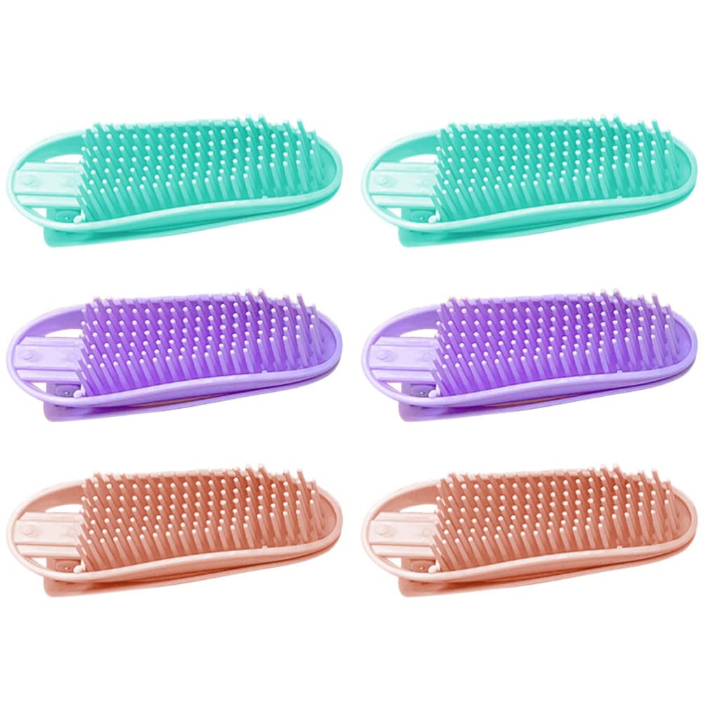 Operitacx 6pcs Resin Hair Roller Clips for Volumizing Short Hair - Strong Hold Hairpin Clips for Bangs & Rollers - Perfect for Styling, Salon Use & Home Hair Care