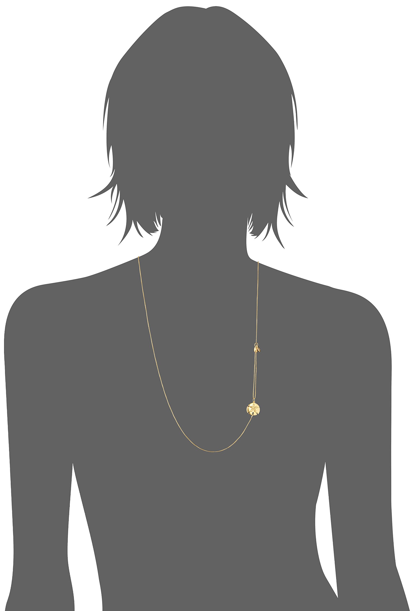 Alex and Ani Sand Dollar 14K Gold Pull Chain Necklace – Elegant Layering Jewelry for Beach Vacations & Summer Outfits