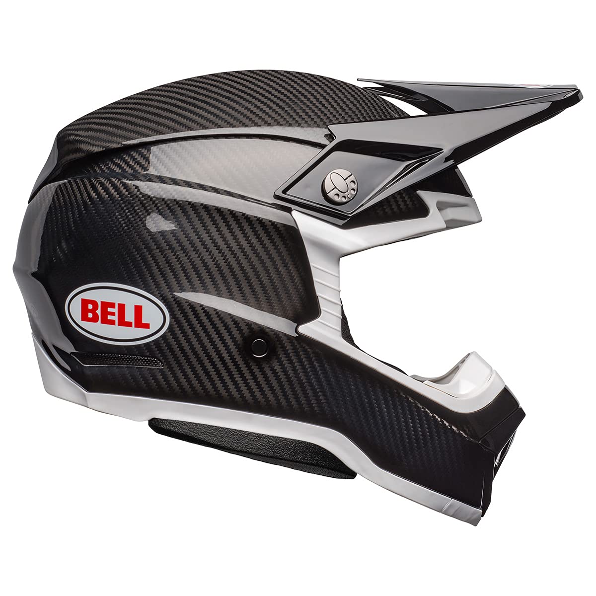 BELL Moto-10 Spherical MIPS Motorcycle Helmet - Gloss Black/White - Small - Lightweight & Durable for Street Riding & Racing - DOT & ECE Certified Safety Gear