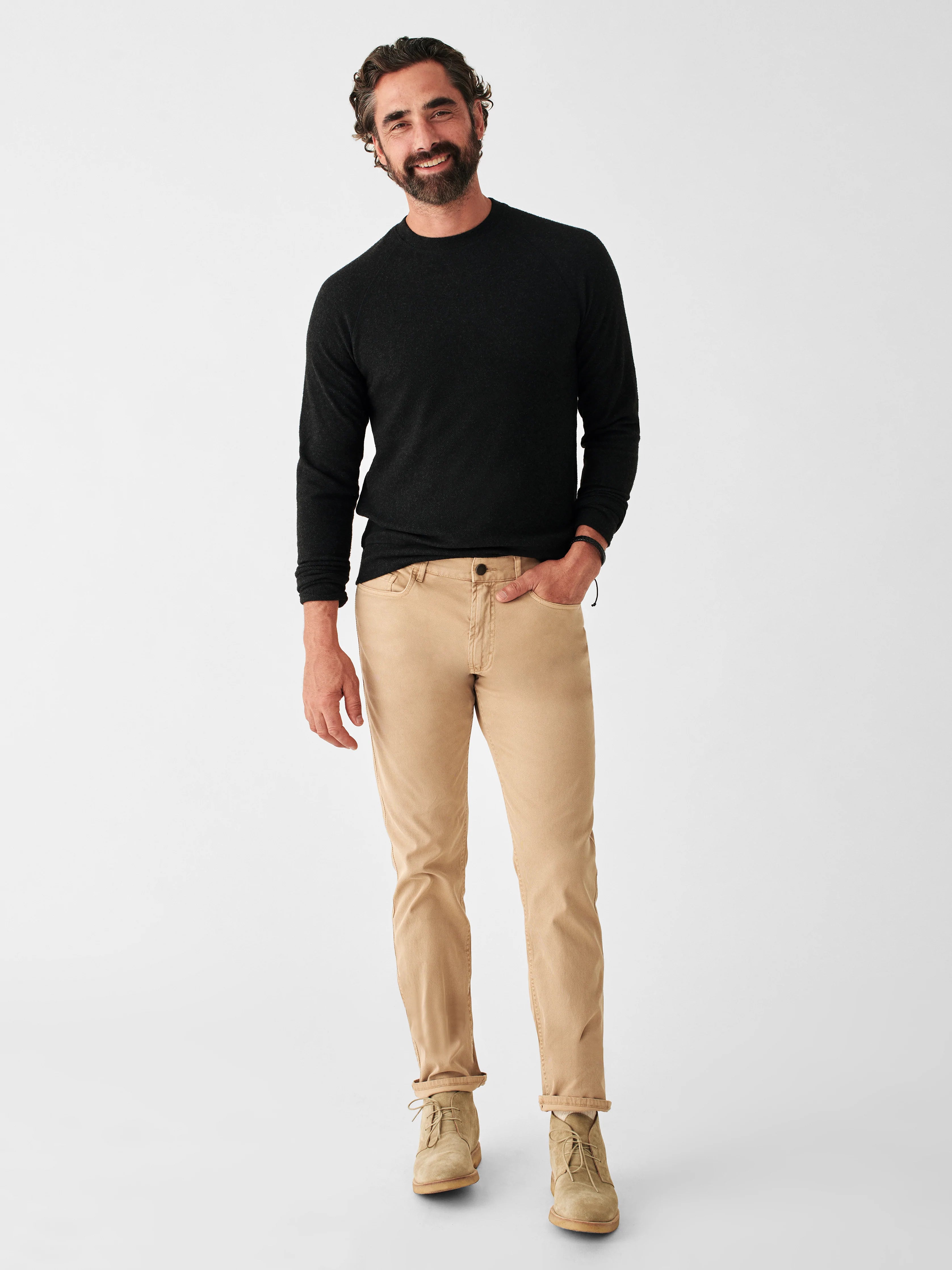 Faherty Legend™ Crewneck Sweater for Men - Soft & Cozy Knit Pullover - Perfect for Casual Wear, Fall & Winter Layering