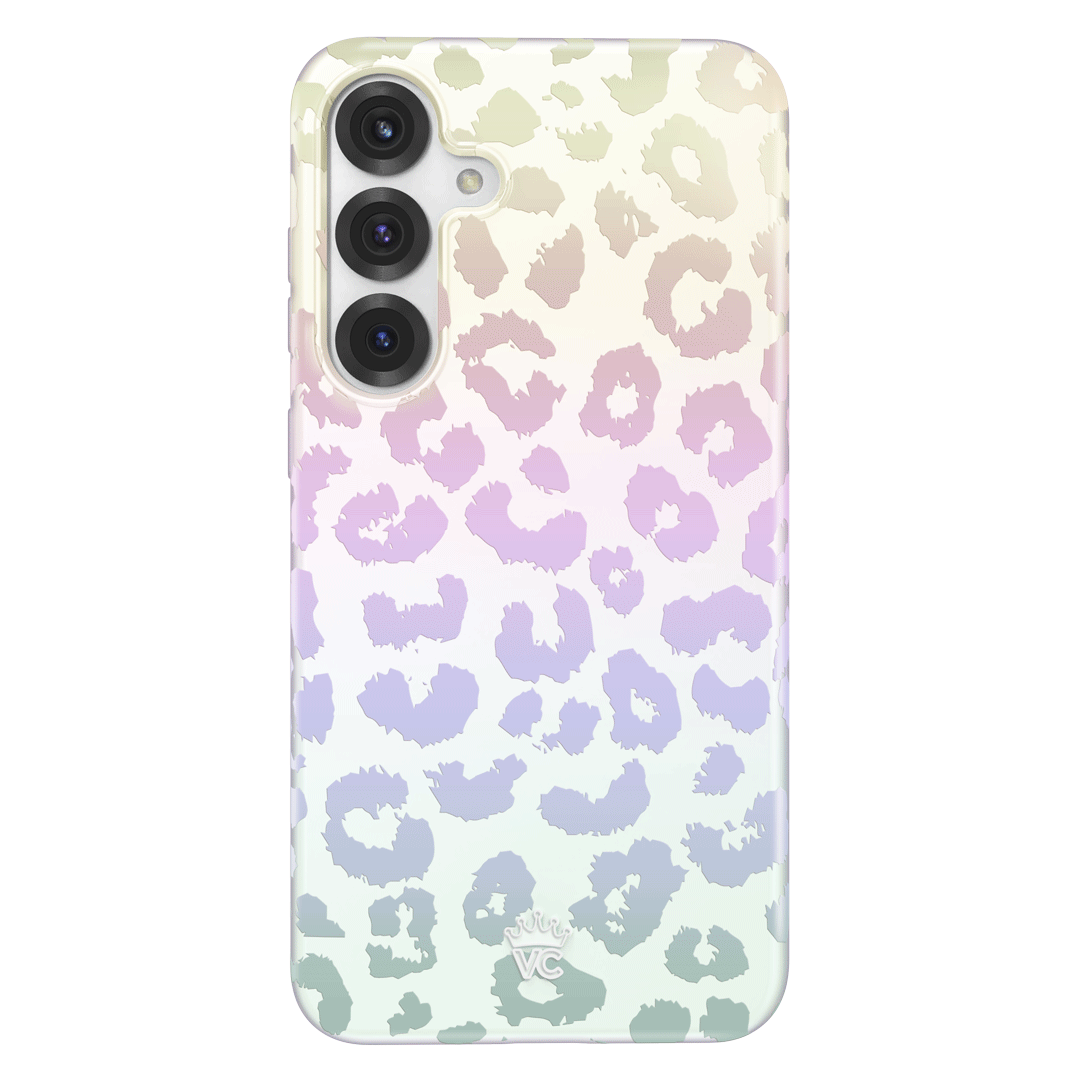 White Opal Leopard Print Phone Case for Samsung Galaxy - Stylish Protective Cover for Everyday Use & Fashion Accessory