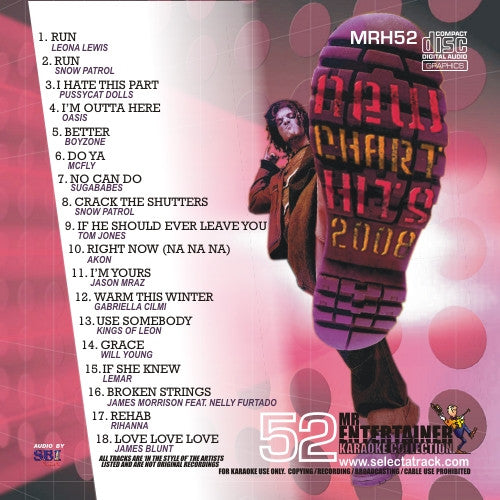 MRH052 Chart Hits Volume 52 December 2008 - Top Music Compilation for Parties, Gifts & Collectors
