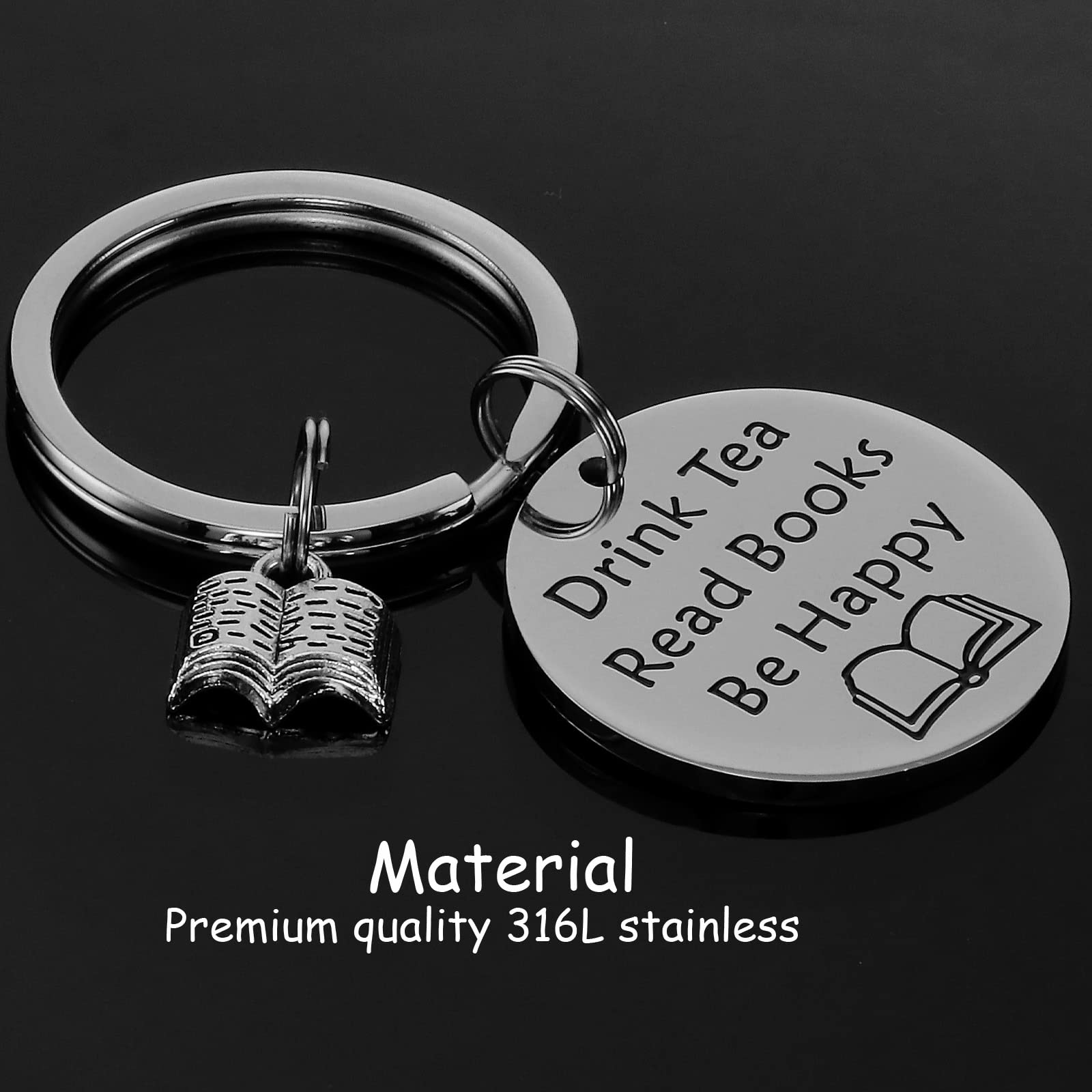 Kivosliviz Book Lovers Gift Keychain - Unique Reading Accessories for Bookworms, Readers & Book Club Members - Perfect Literary Gift for Women & Men - Great for Book Themed Parties, Reading Events & Bibliophile Collections