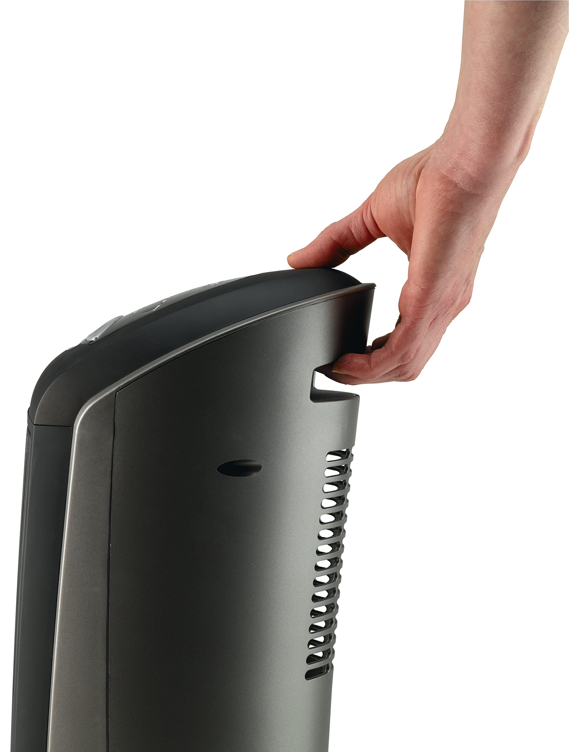 Lasko 1500W Oscillating Ceramic Tower Space Heater with Adjustable Thermostat, Timer & Remote Control - 22.5 Inch Grey/Black for Home, Office & Bedroom (Model 751320) - Perfect for Winter Heating & Energy Efficient Warmth