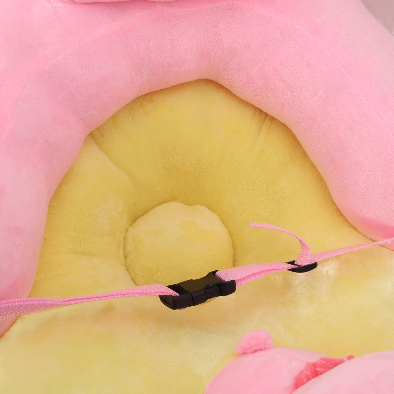 **Soft Plush Baby Support Sofa - Cute Roseate Pig Design for Learning to Sit, Home Nursery & Playtime Comfort**