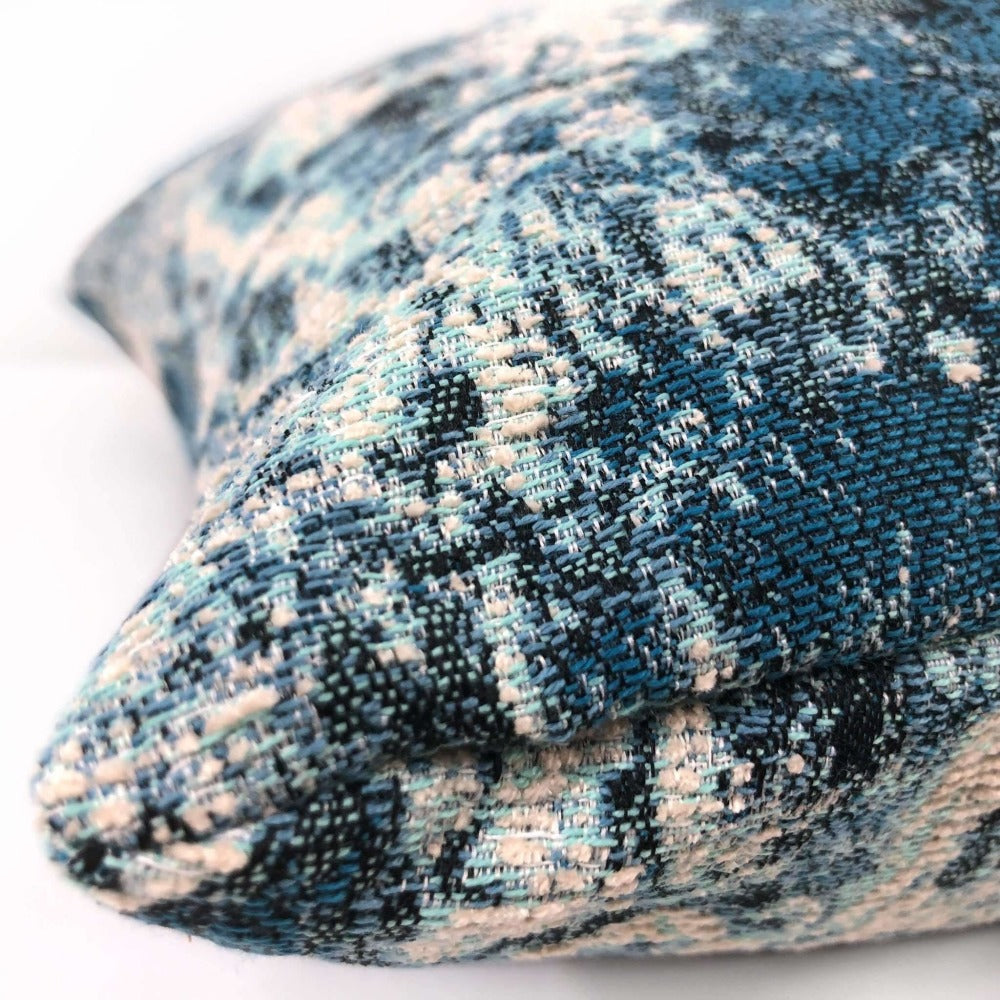 Lira Teal Green Abstract Modern Textured Pillow Cover - Decorative Throw Pillow Case for Sofa, Bed, Couch - Home Decor Accent for Living Room, Bedroom