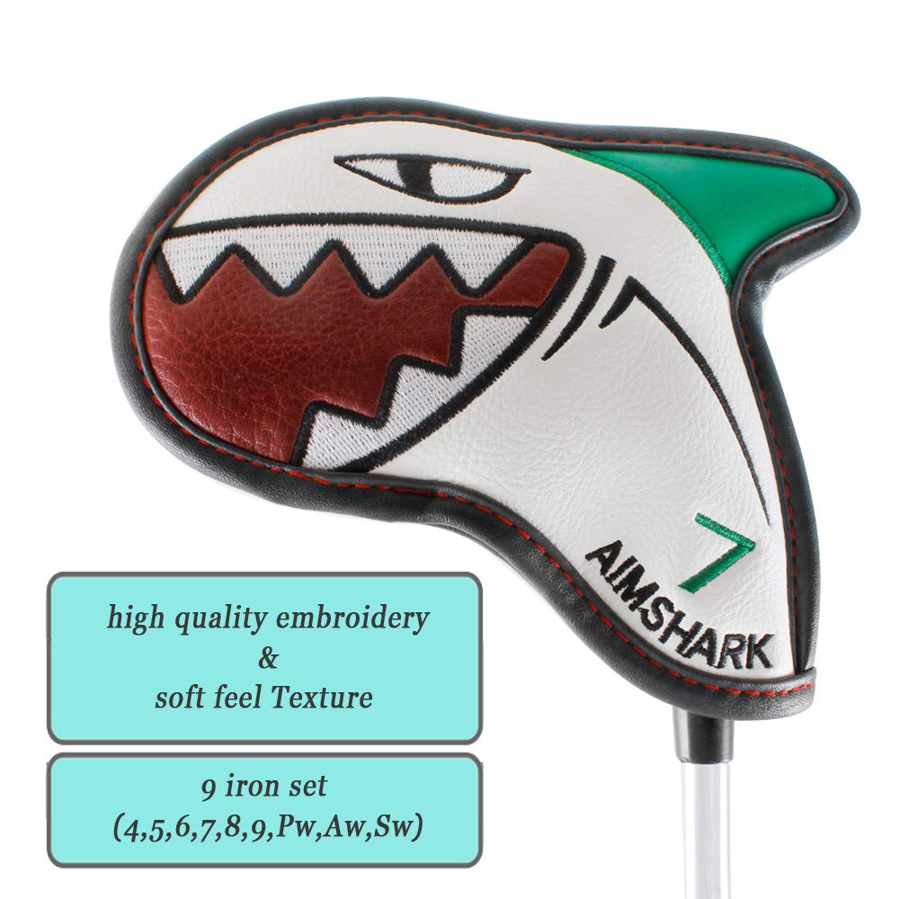 Premium 9-Piece Golf Iron Head Covers Set - Colorful & Durable Club Protectors for Men & Women - Perfect for Golf Course, Driving Range & Travel